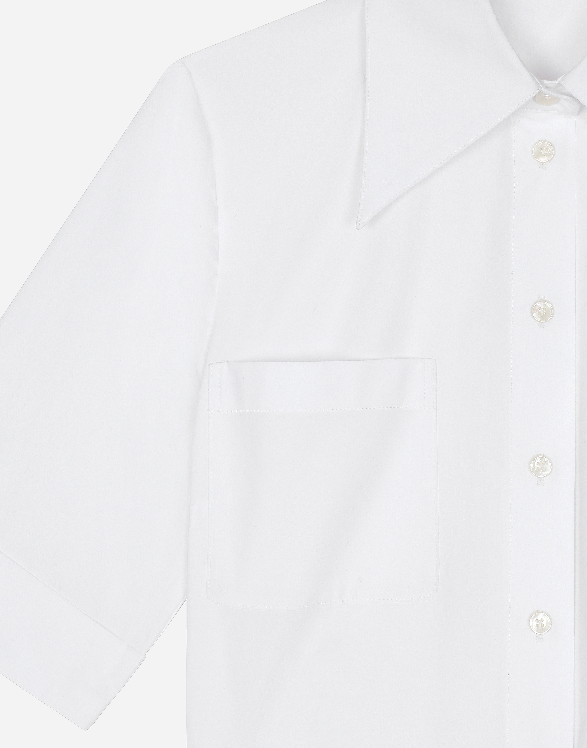 Dolce & Gabbana Cropped Cotton Shirt In ホワイト