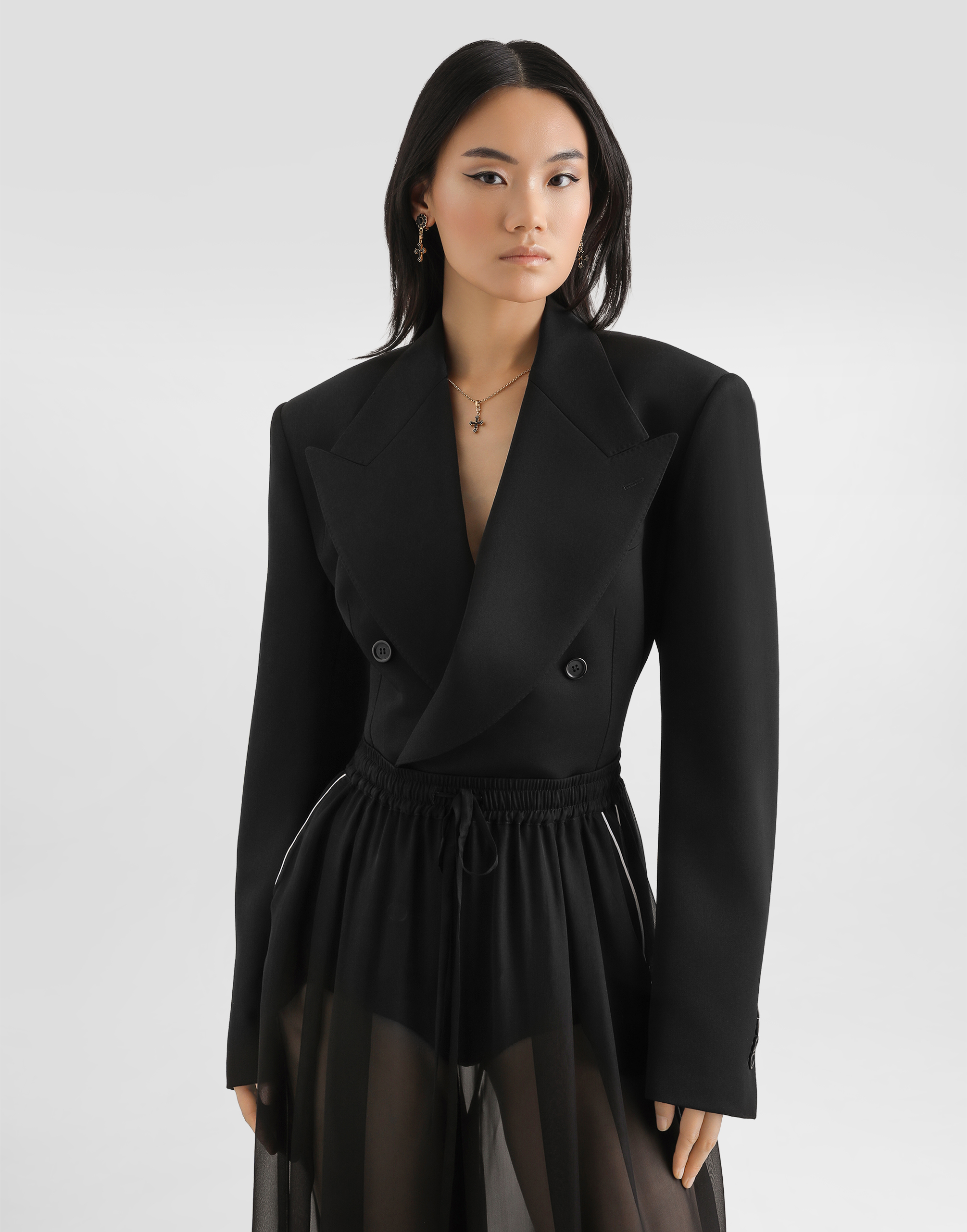 Dolce & Gabbana Dolce  Gabbana Double-breasted Structured Blazer In Black