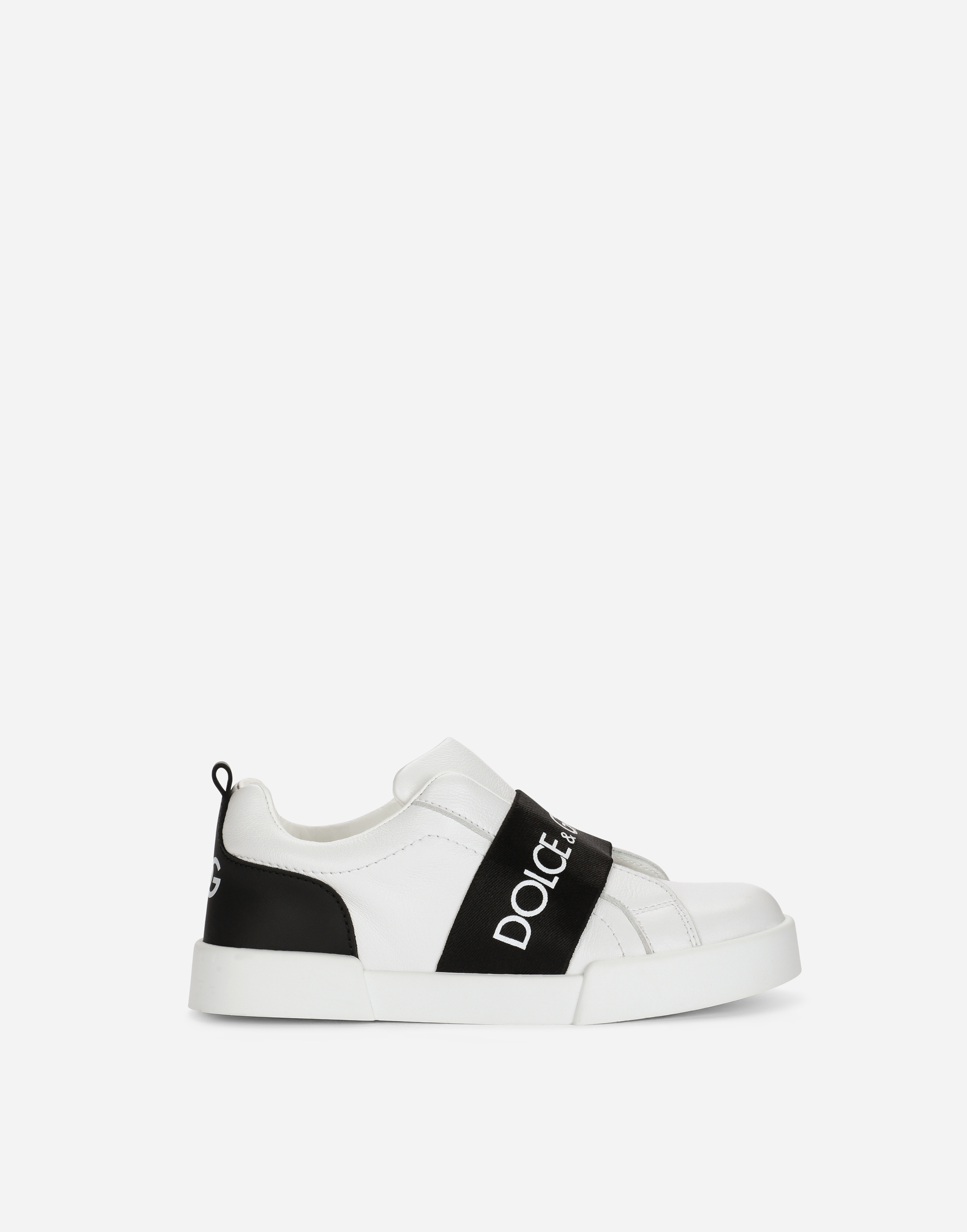 DOLCE & GABBANA CALFSKIN PORTOFINO SLIP-ON SNEAKERS