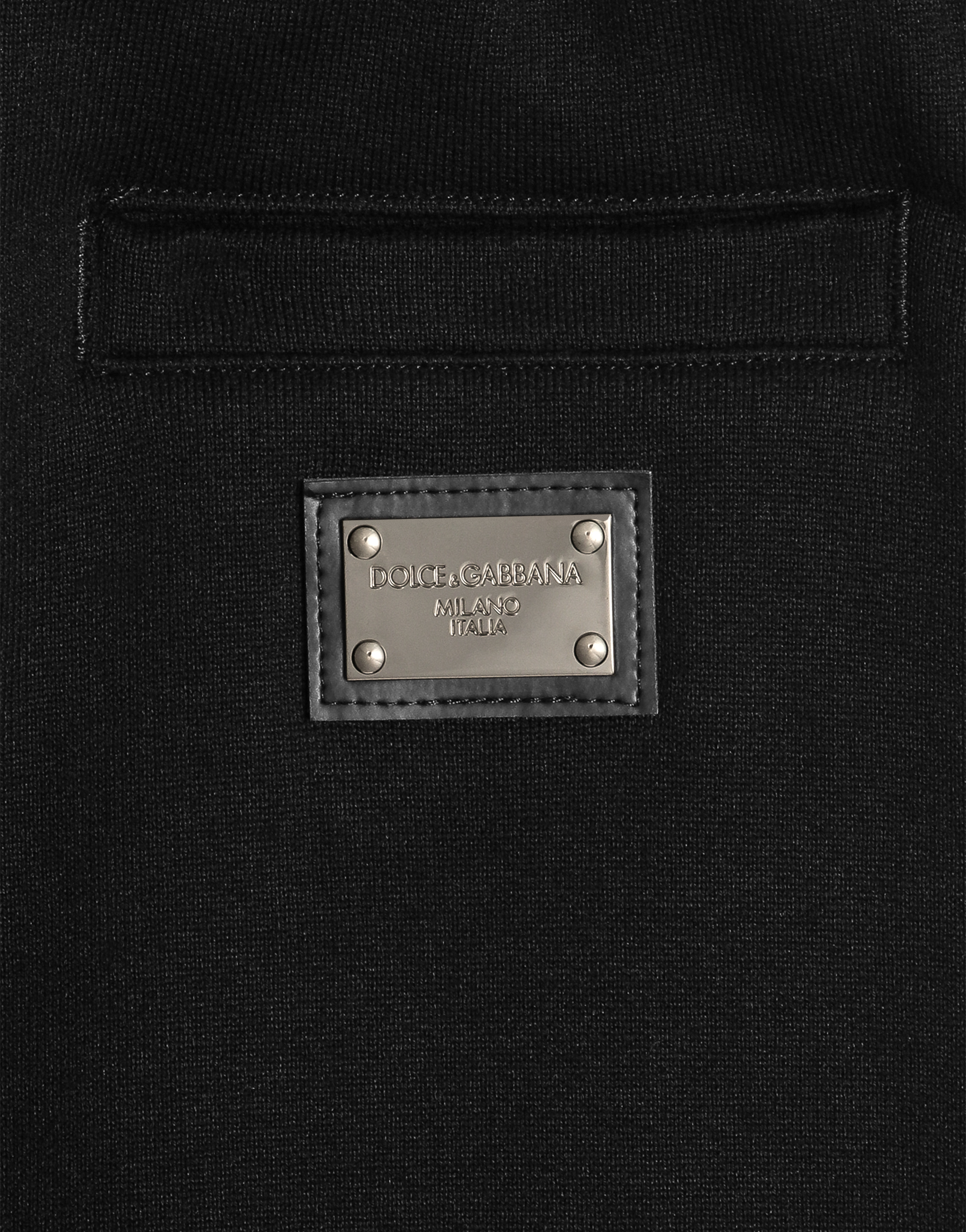 Dolce & Gabbana Dolce & Gabbana Fleece Bermuda Shorts With Dg Logo Plaque - Man Trousers And Skirts Black Cotton 6 Years 