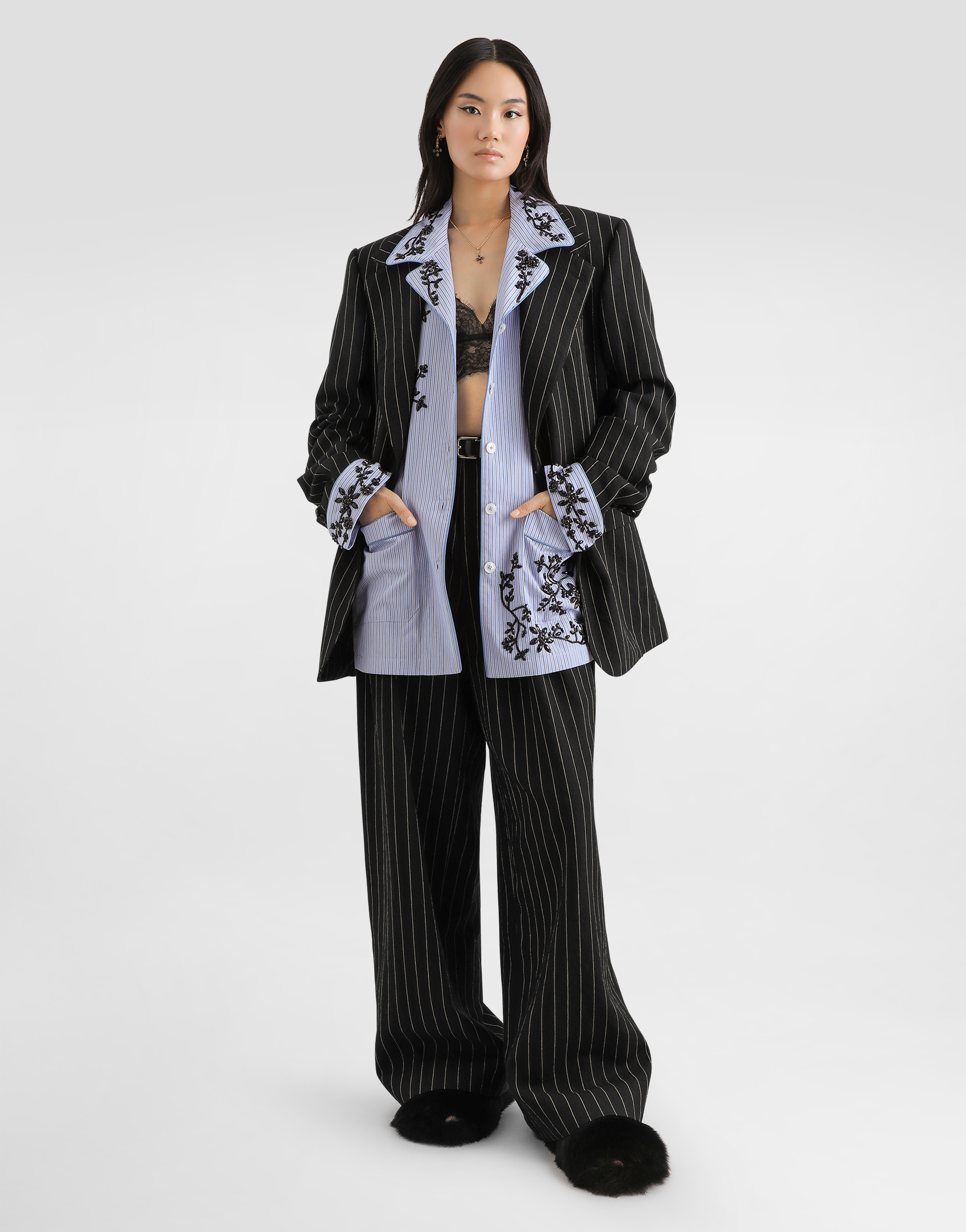  Dolce & Gabbana Dolce & Gabbana Cotton Vanity Shirt With Flowers Embroidery - Woman Shirts And Tops Multi-colored 40 