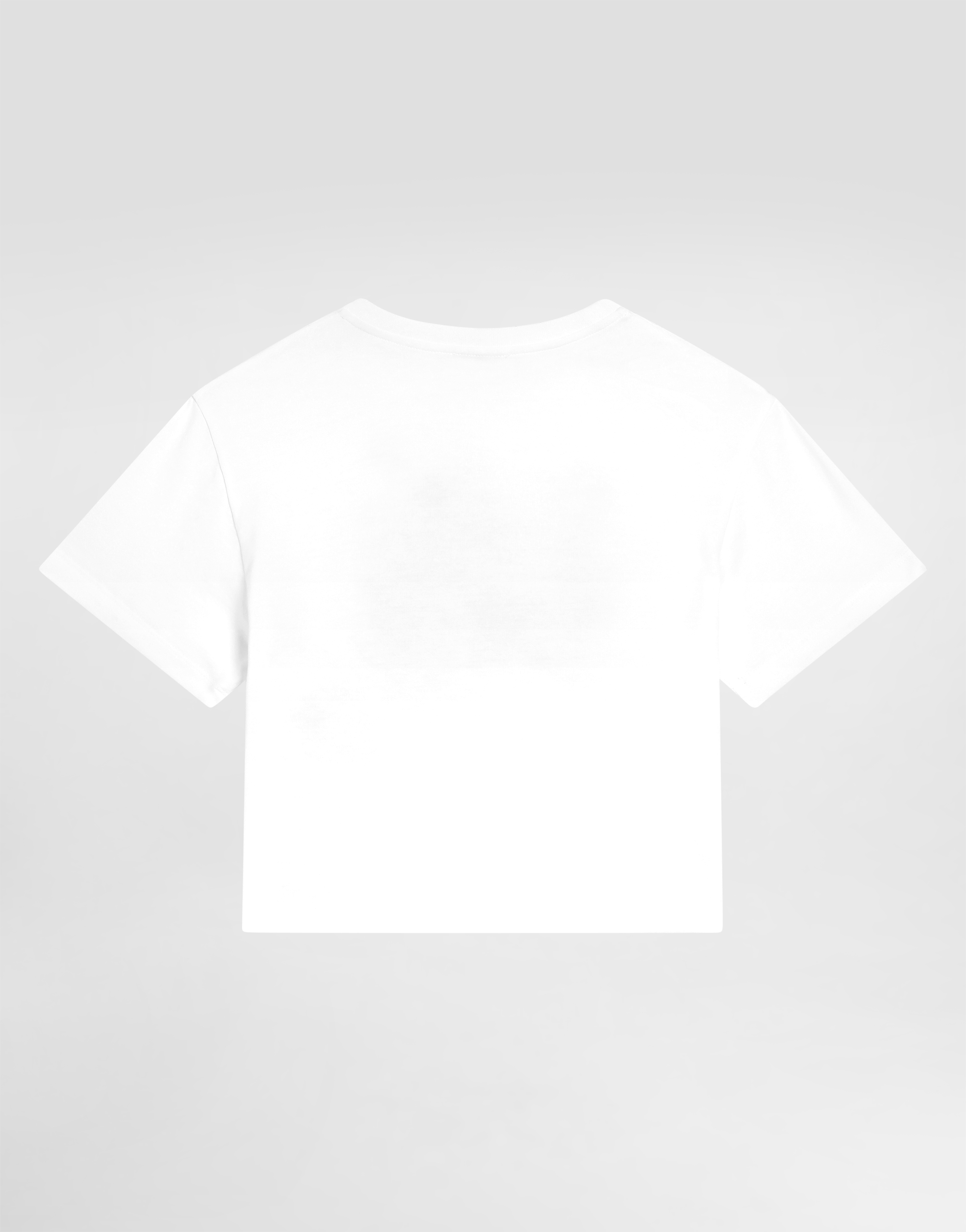  Dolce & Gabbana T-shirt En Jersey à Manches Courtes Et Imprimé Fleurs - Femme T-shirts Et Sweat-shirts Blanc 6 Years 