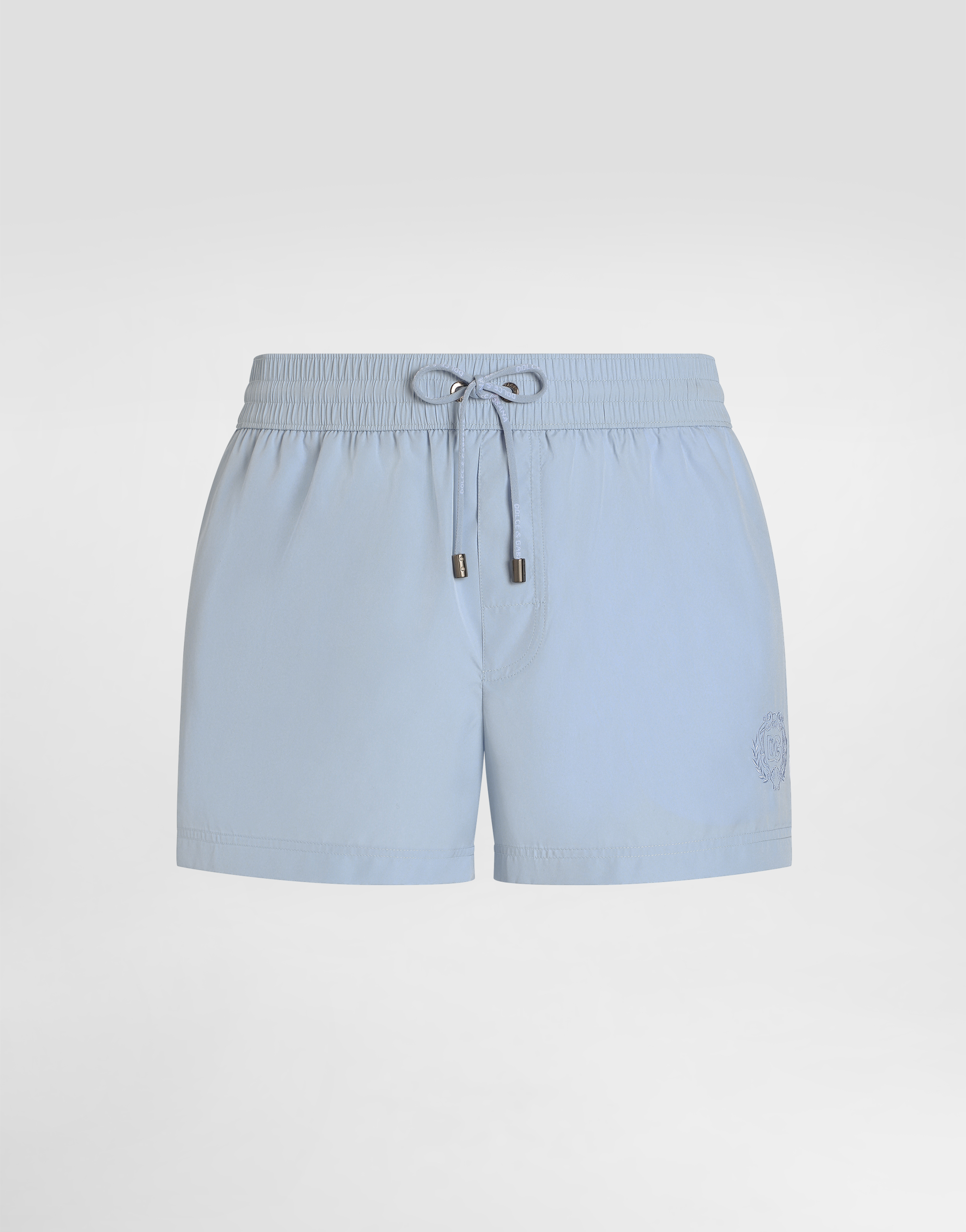 Dolce & Gabbana Drawstring-waist Swim Shorts In Blue