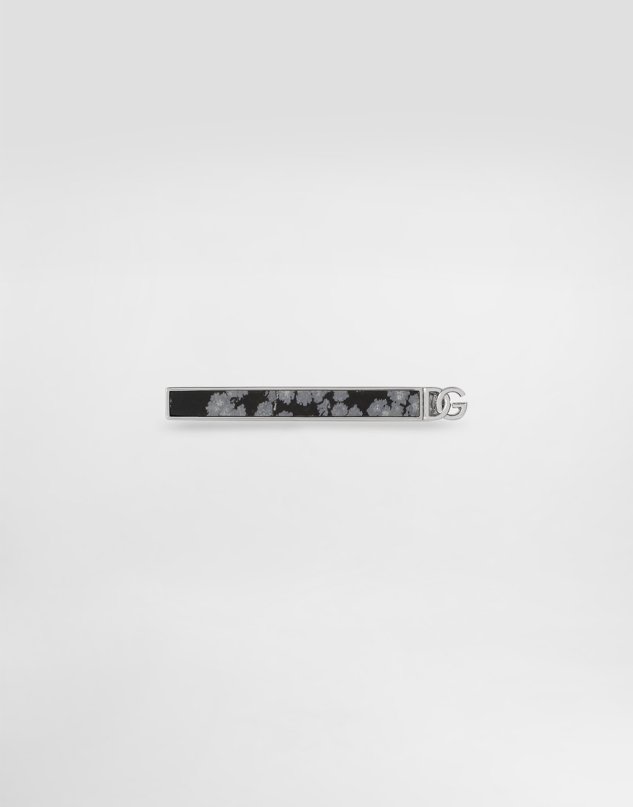Tie clip with stone
