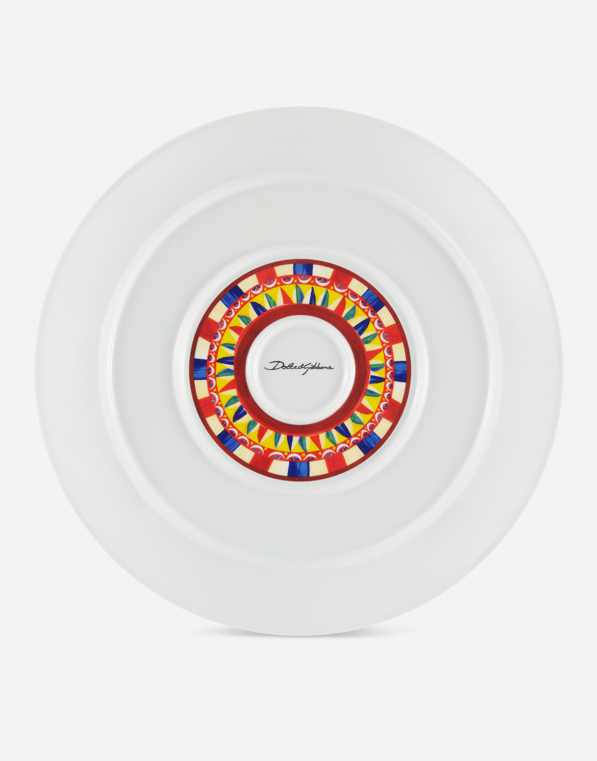Dolce & Gabbana Porcelain Platter In Multicolor