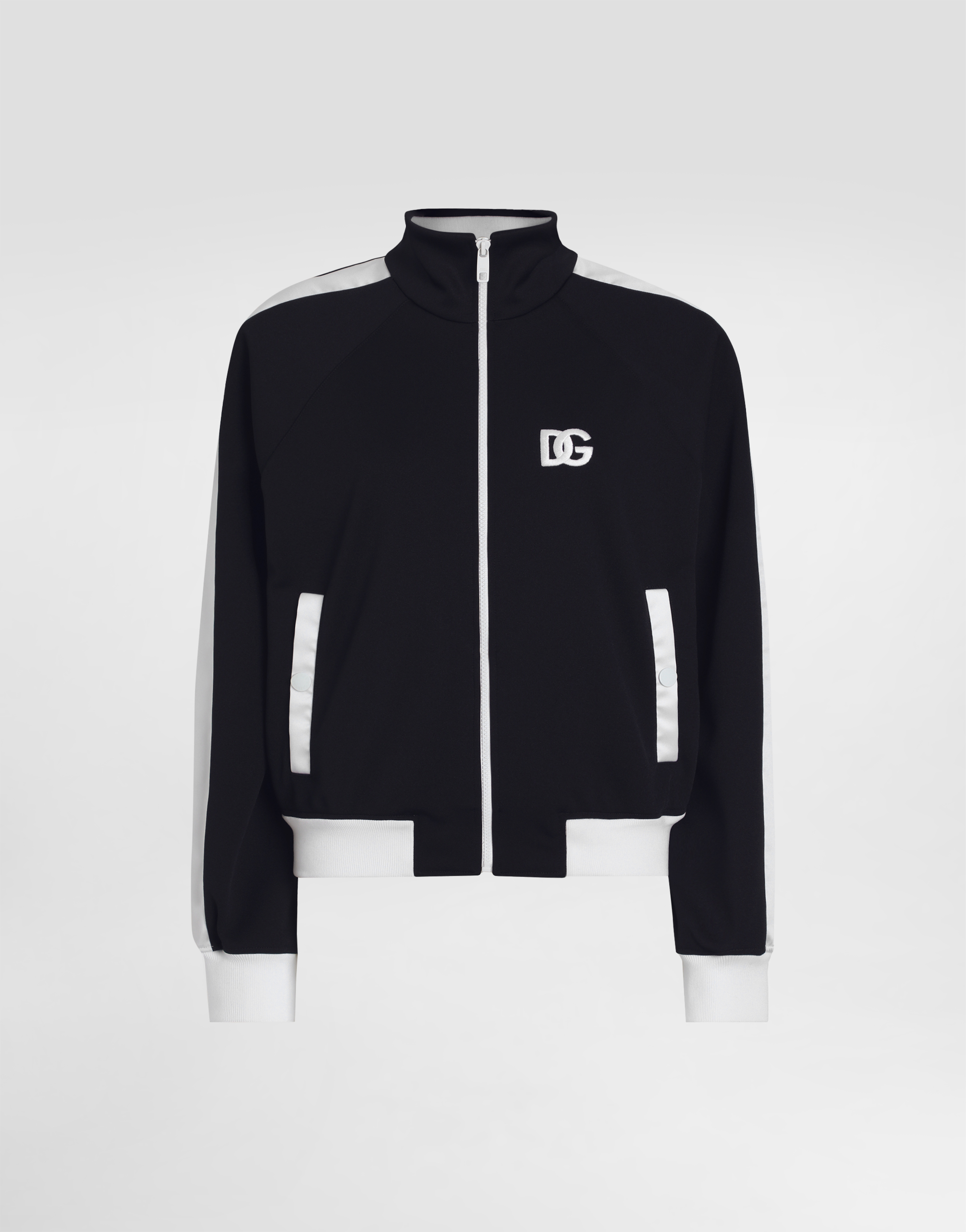 Dolce & Gabbana Logo-embroidered Sweatshirt In Black