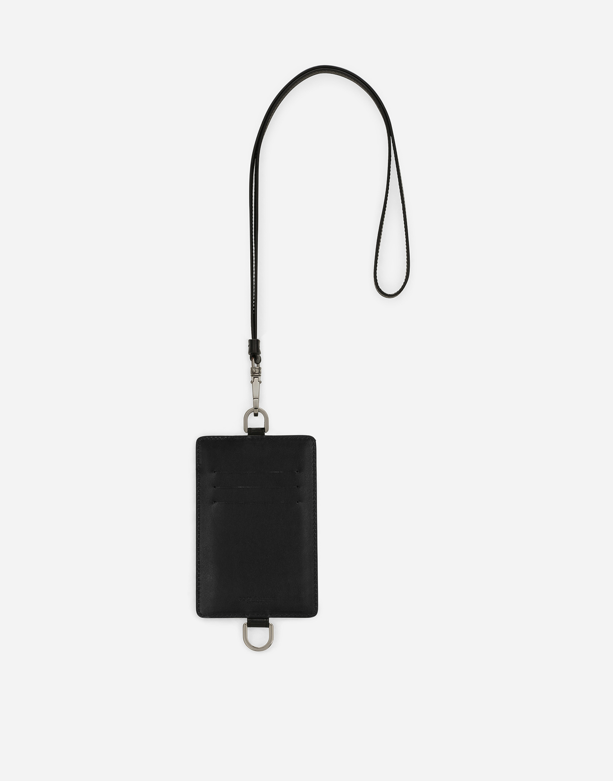 Dolce & Gabbana Calfskin Card Holder In Black