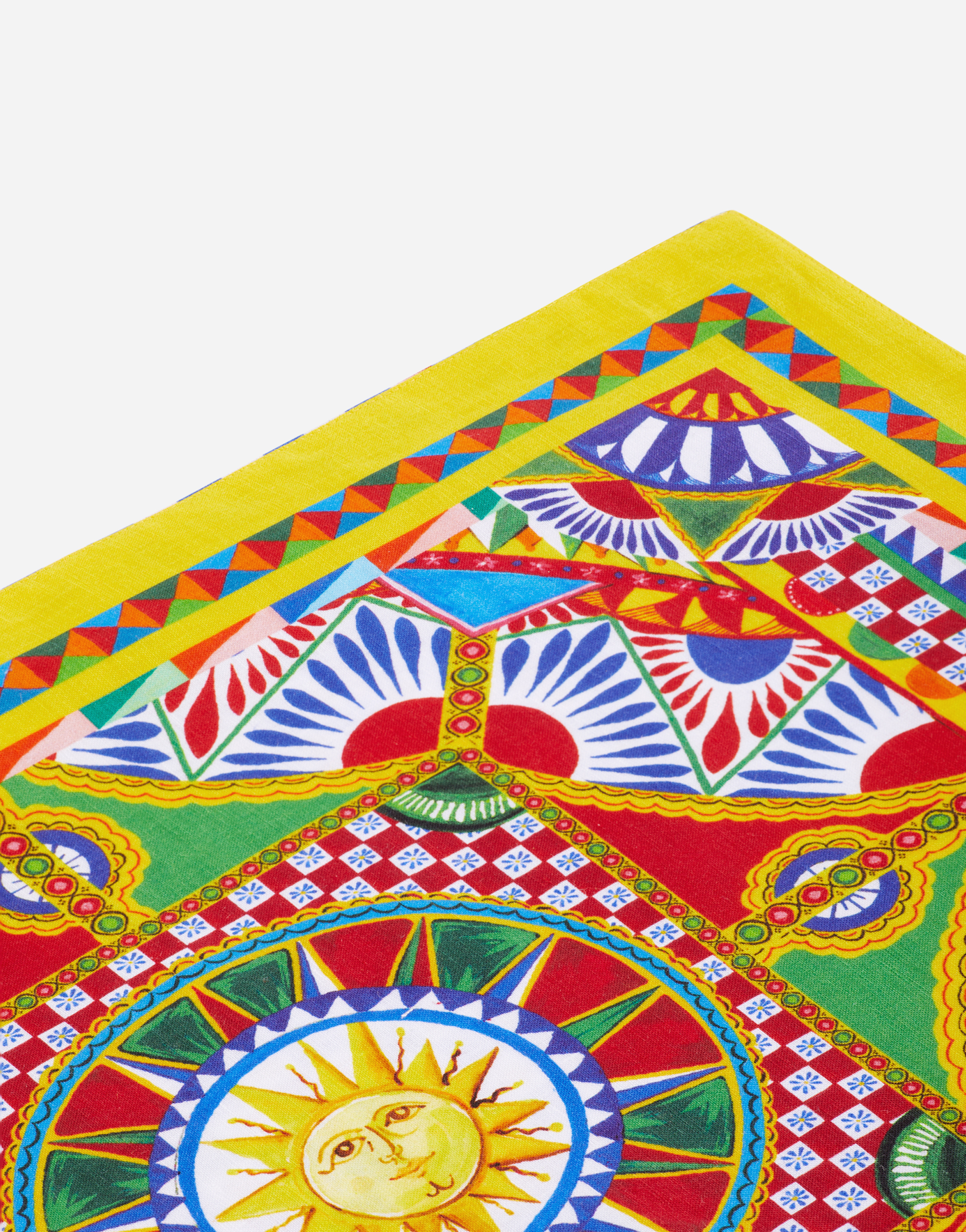 Dolce & Gabbana Set Linen Placemat And Napkin In Multicolor