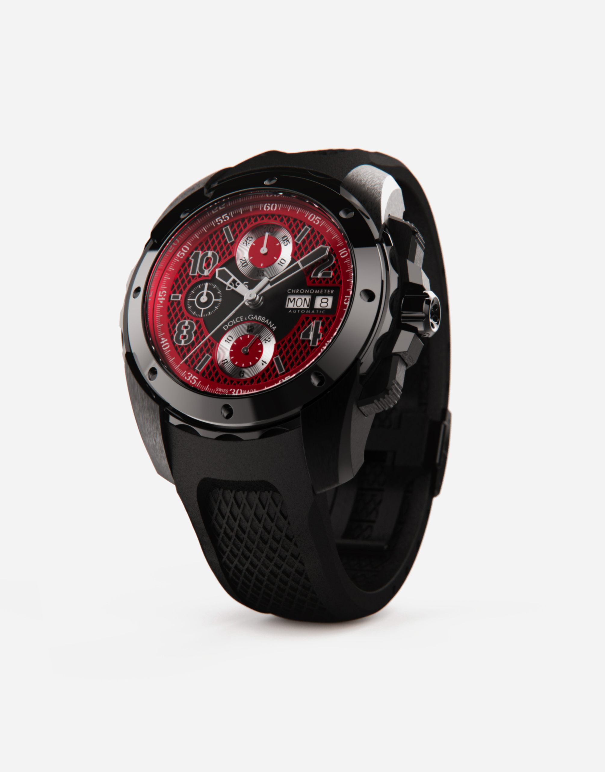 Shop Dolce & Gabbana Ds5 Watch In Steel With Pvd Coating In Black