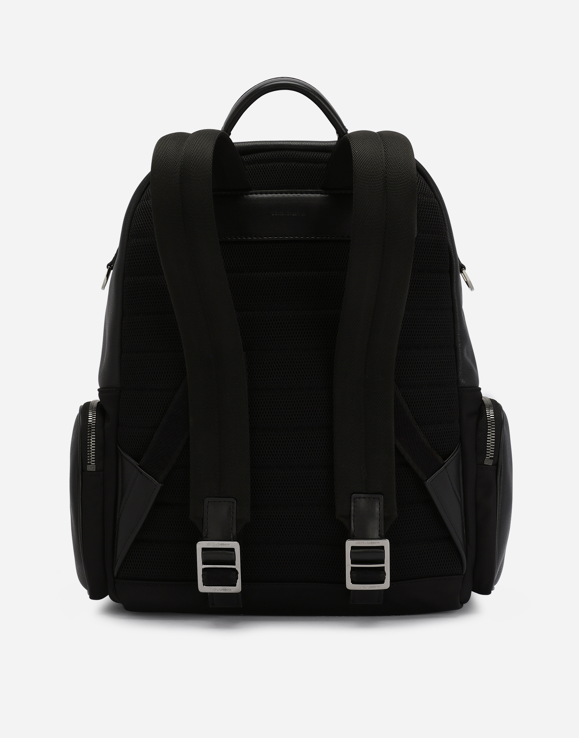 DOLCE & GABBANA NYLON AND GRAINY CALFSKIN BACKPACK