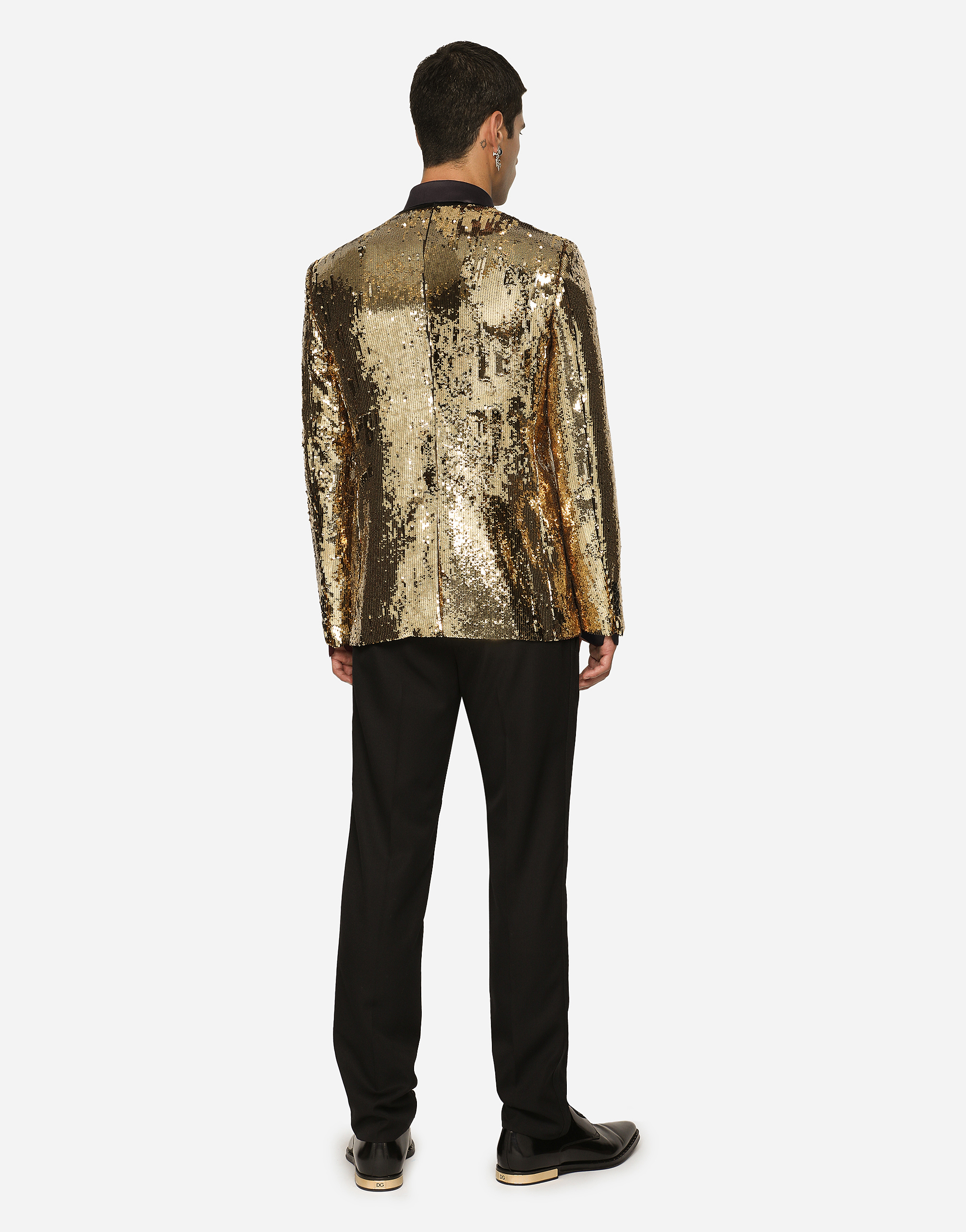  Dolce & Gabbana Sequined Sicilia-fit Jacket - Man Suits And Blazers Gold 48 