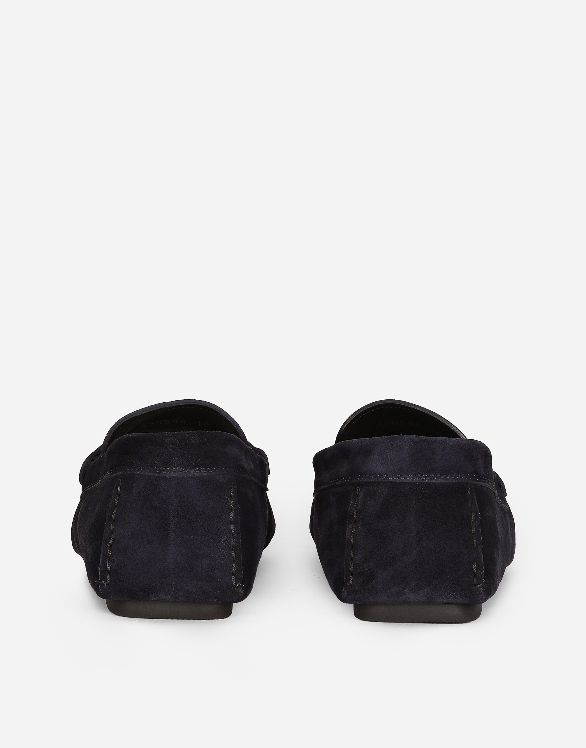 Dolce & Gabbana Midnight Blue Suede Slip-ons In Multi