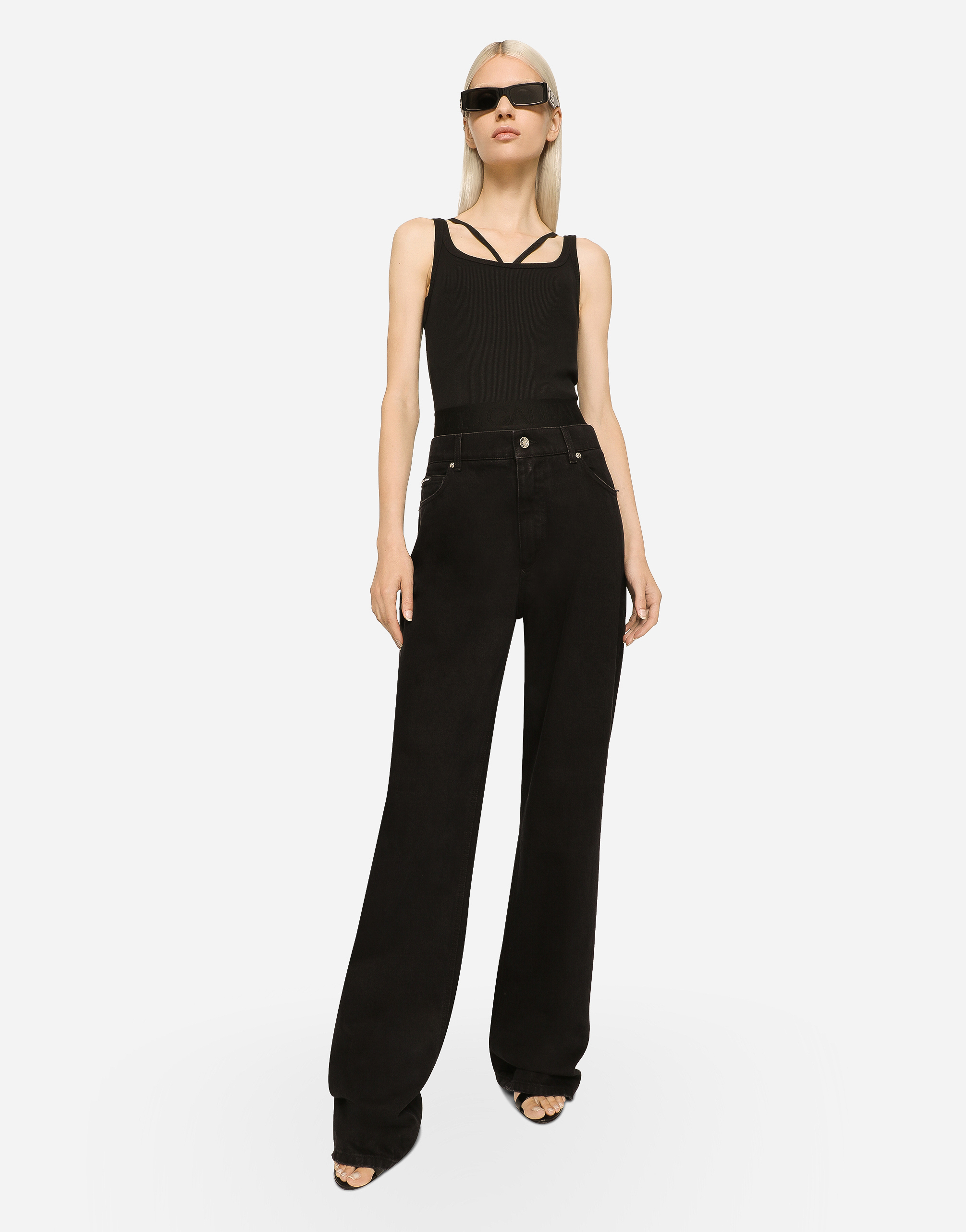 Dolce & Gabbana Flared Denim Jeans In Multi