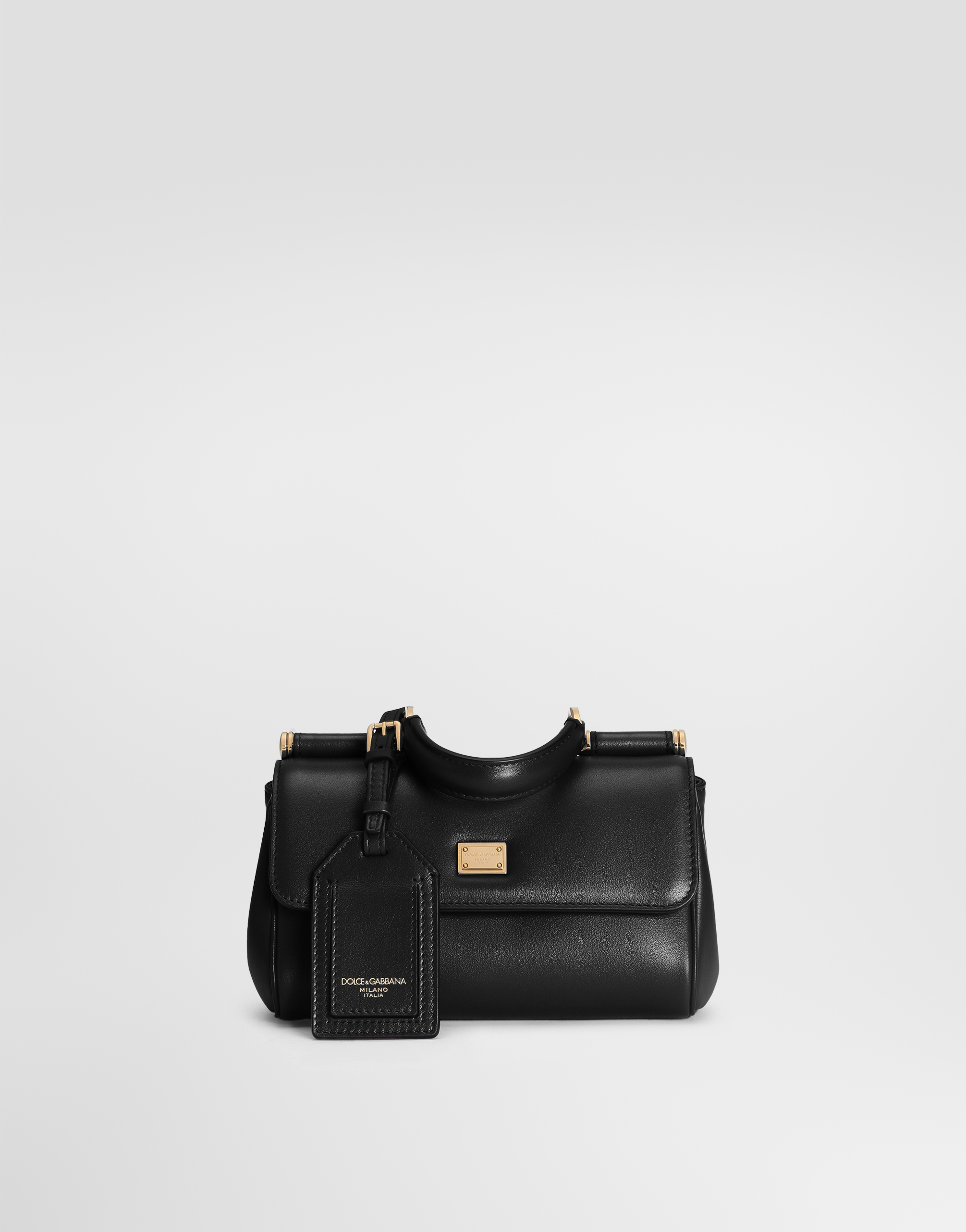 Mini My Sicily handbag in plongé calfskin in Black for Women