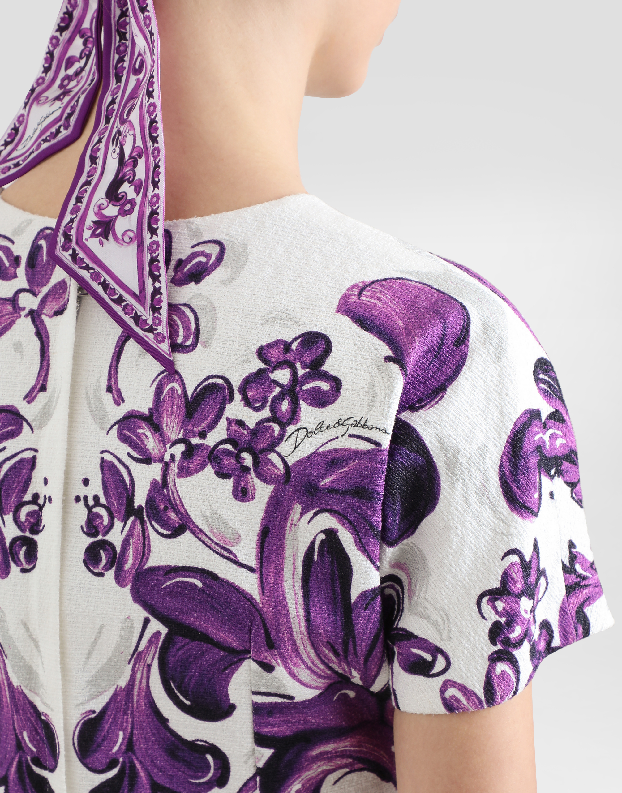 Majolica-print dress