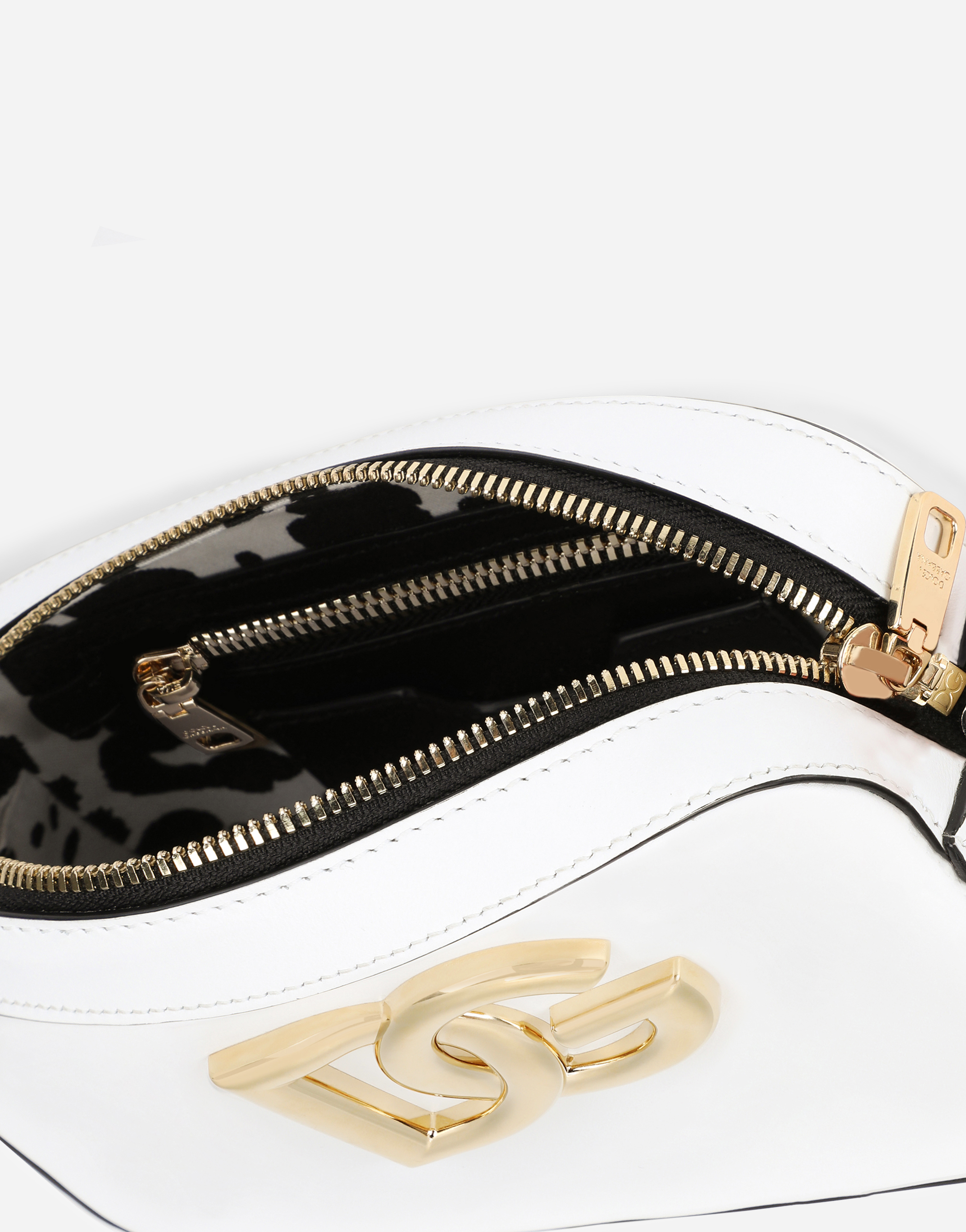 Shop Dolce & Gabbana Calfskin Crossbody 3.5 Bag In White