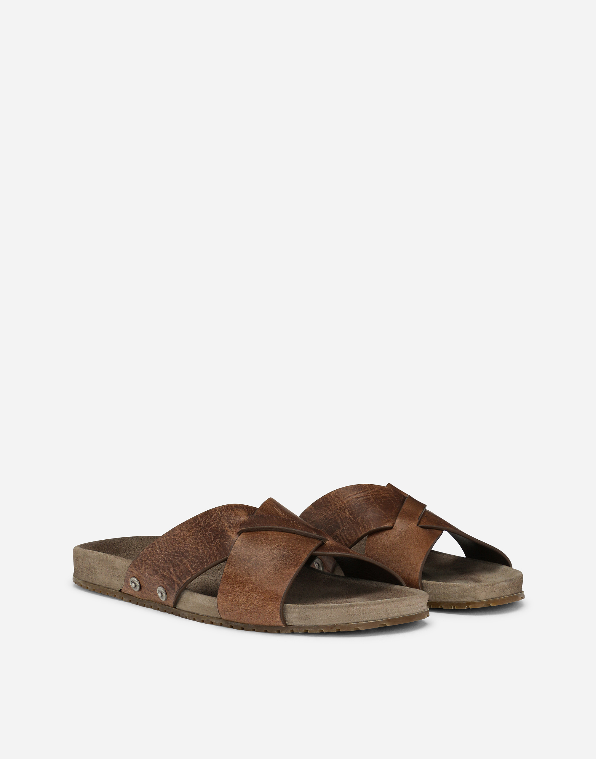 DOLCE & GABBANA CALFSKIN SLIDERS