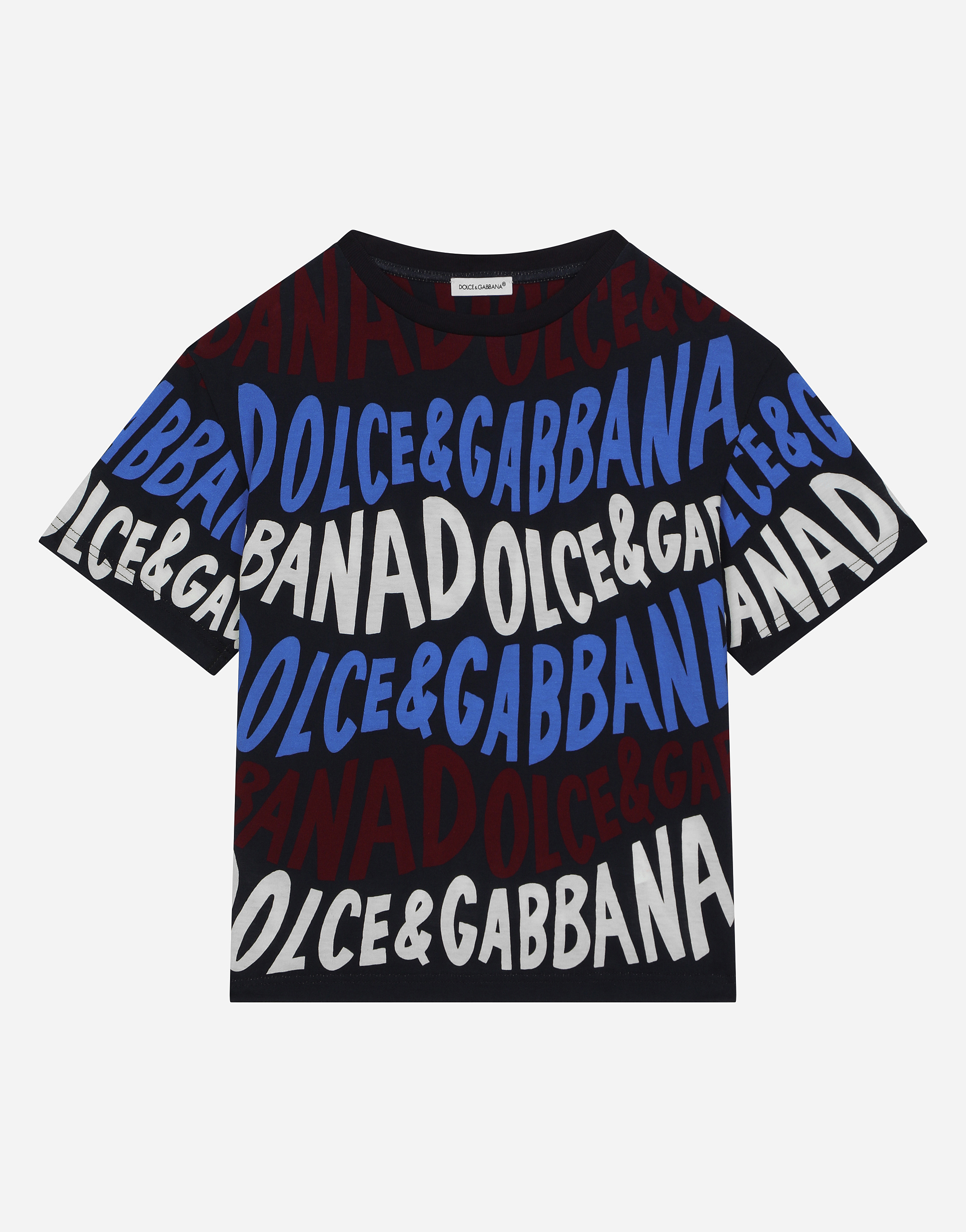 T-SHIRT MANICA CORTA in Blue for Men | Dolce&Gabbana®