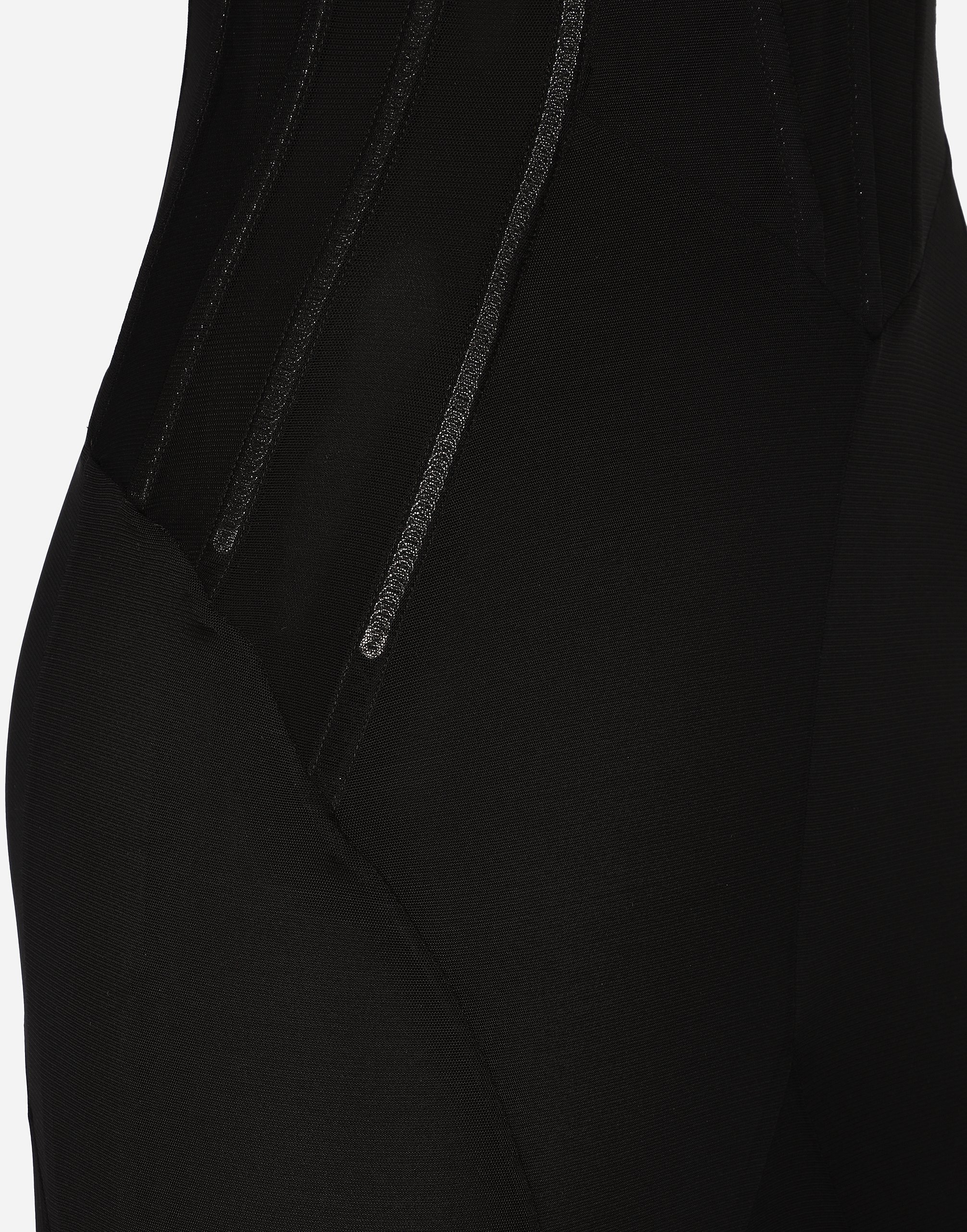 Dolce & Gabbana Mesh Maxi Dress In Black
