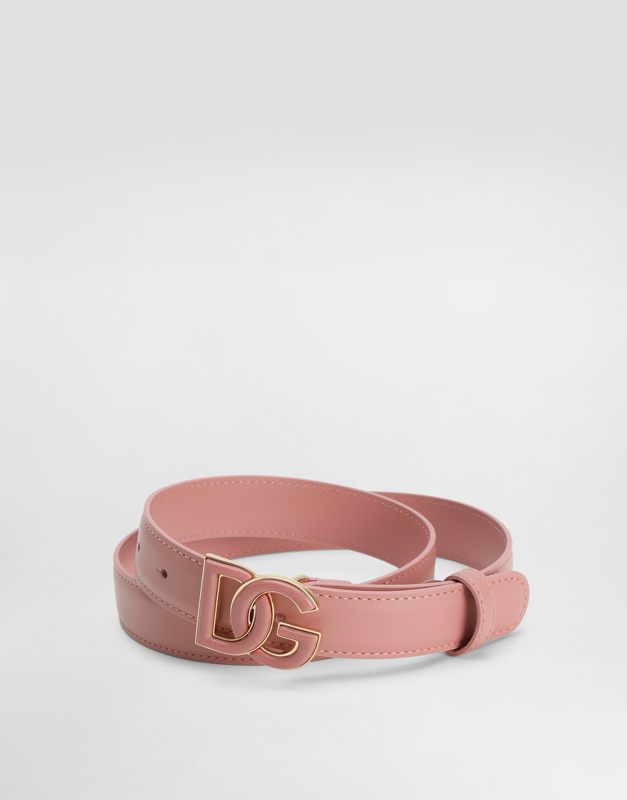 Dolce & Gabbana Dg Logo Belt In Pink