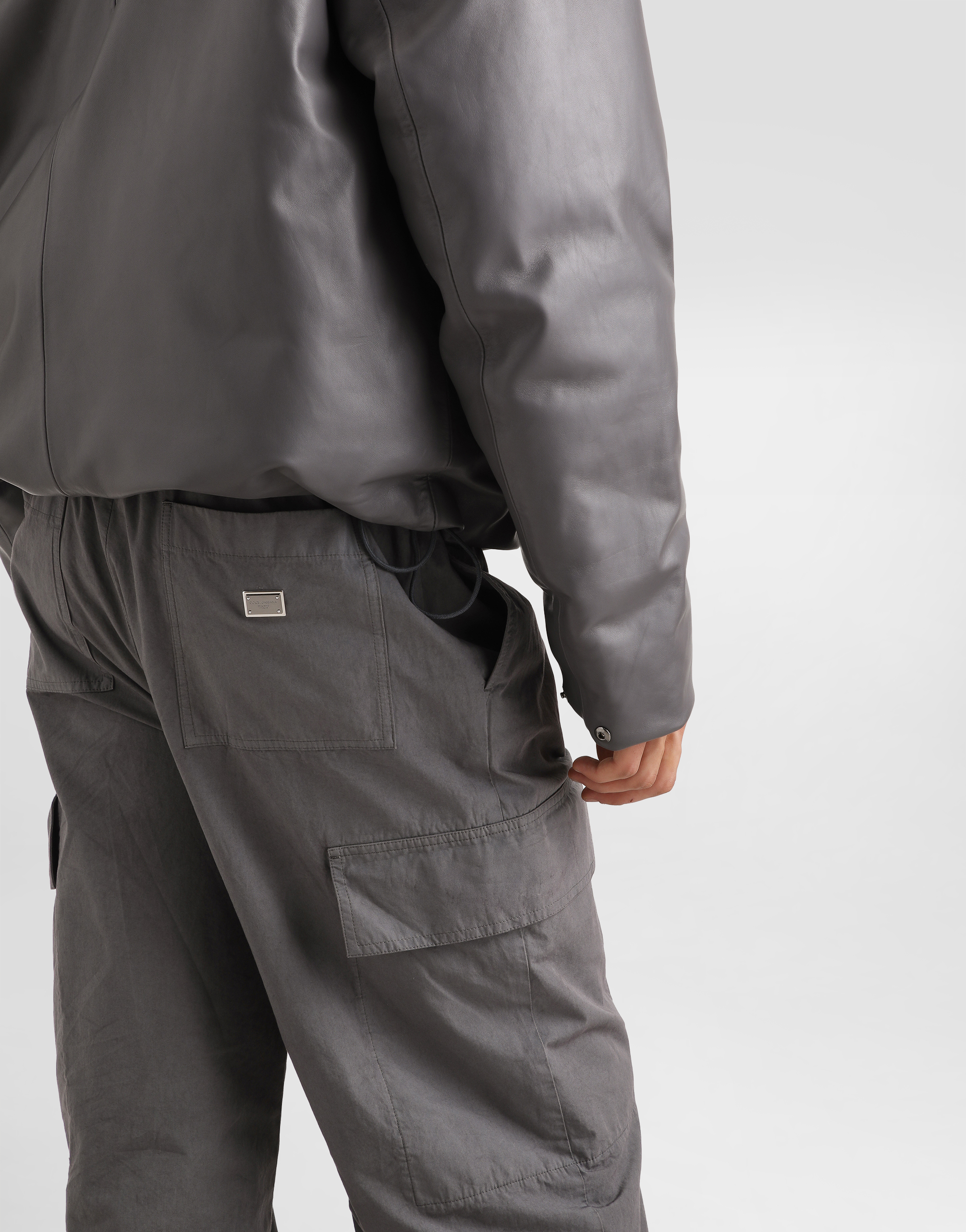 Dolce & Gabbana Cotton Cargo Pants In Grey