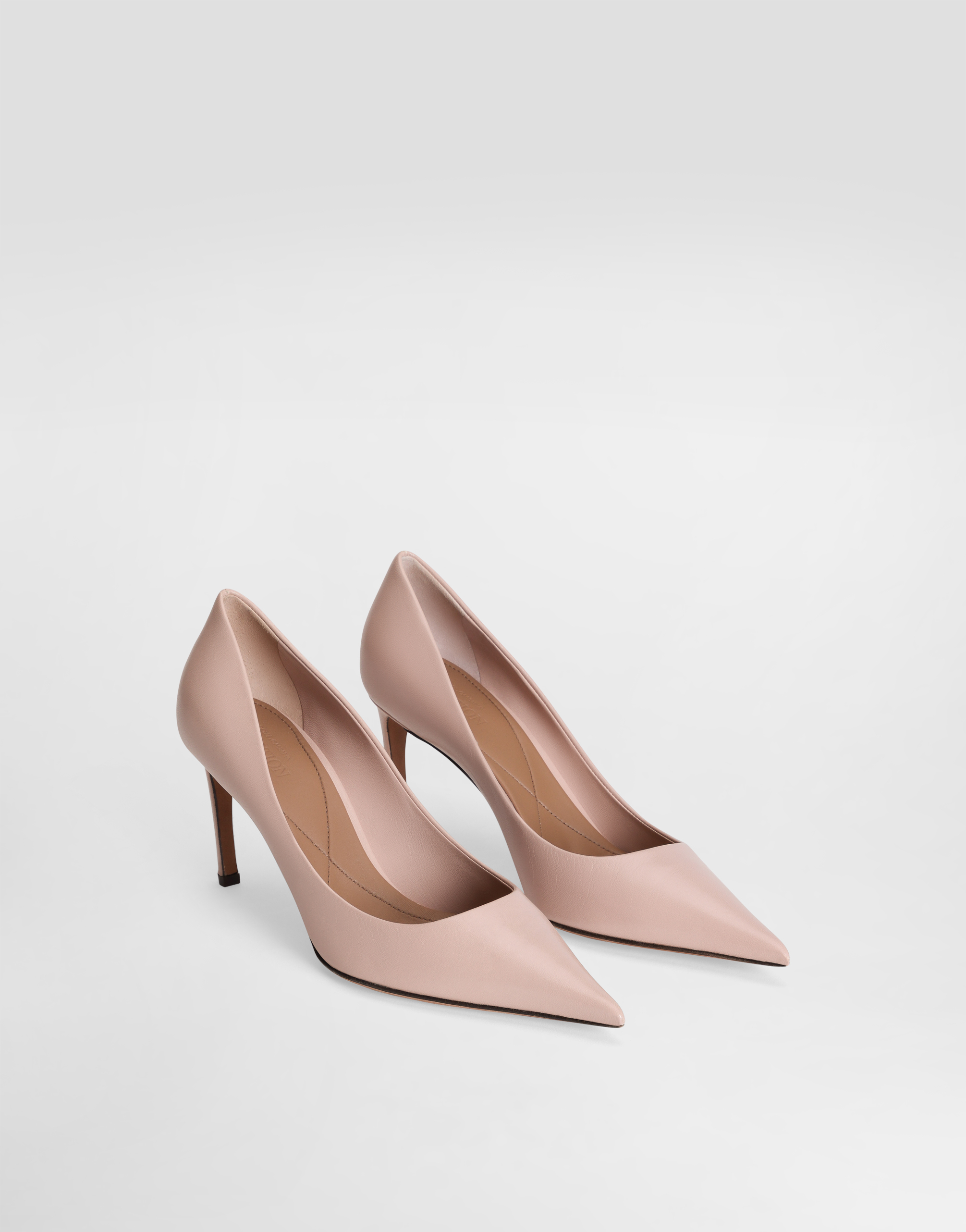 Dolce & Gabbana Polished Goatskin Pumps In Pale Pink