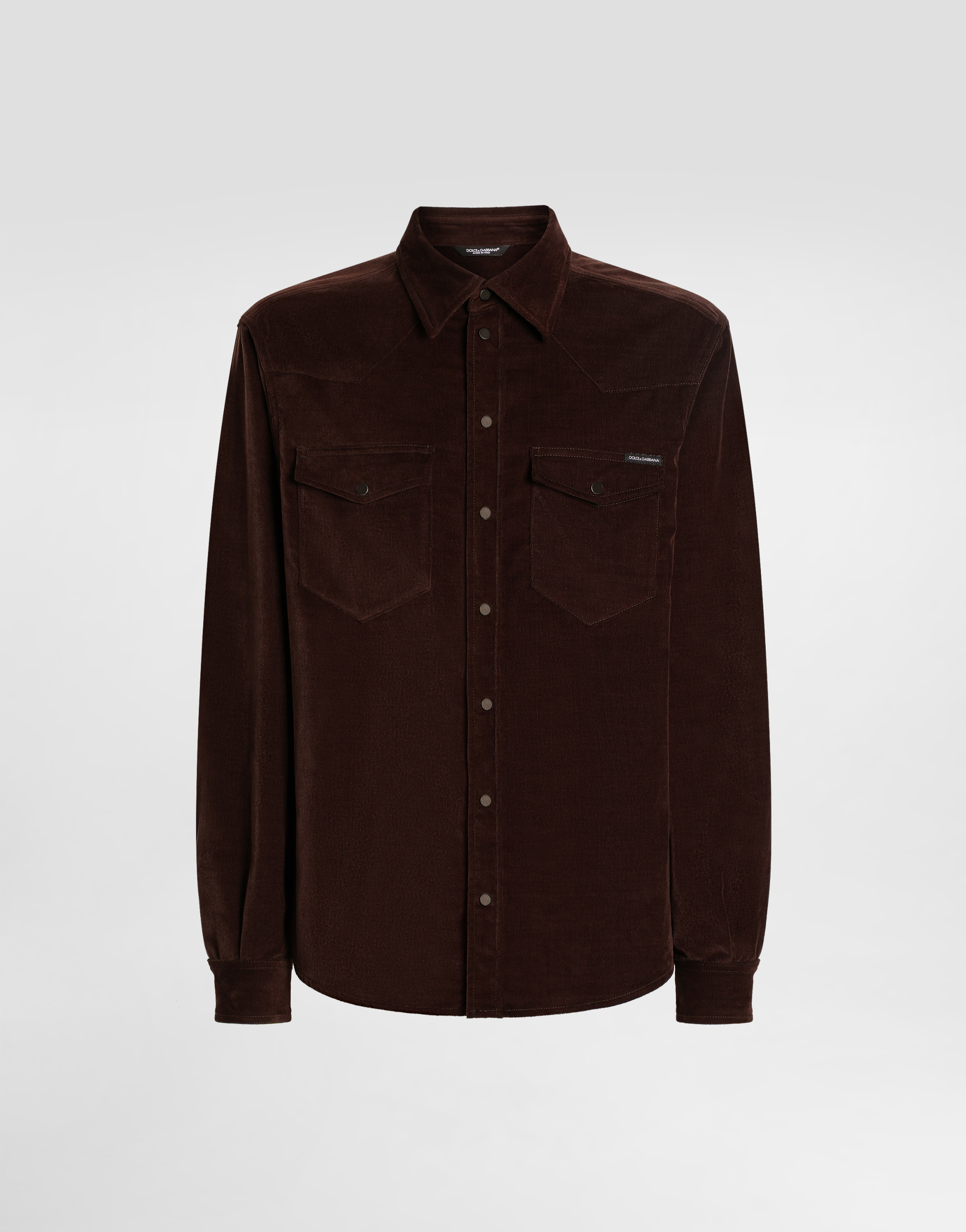 Fine-wale corduroy shirt
