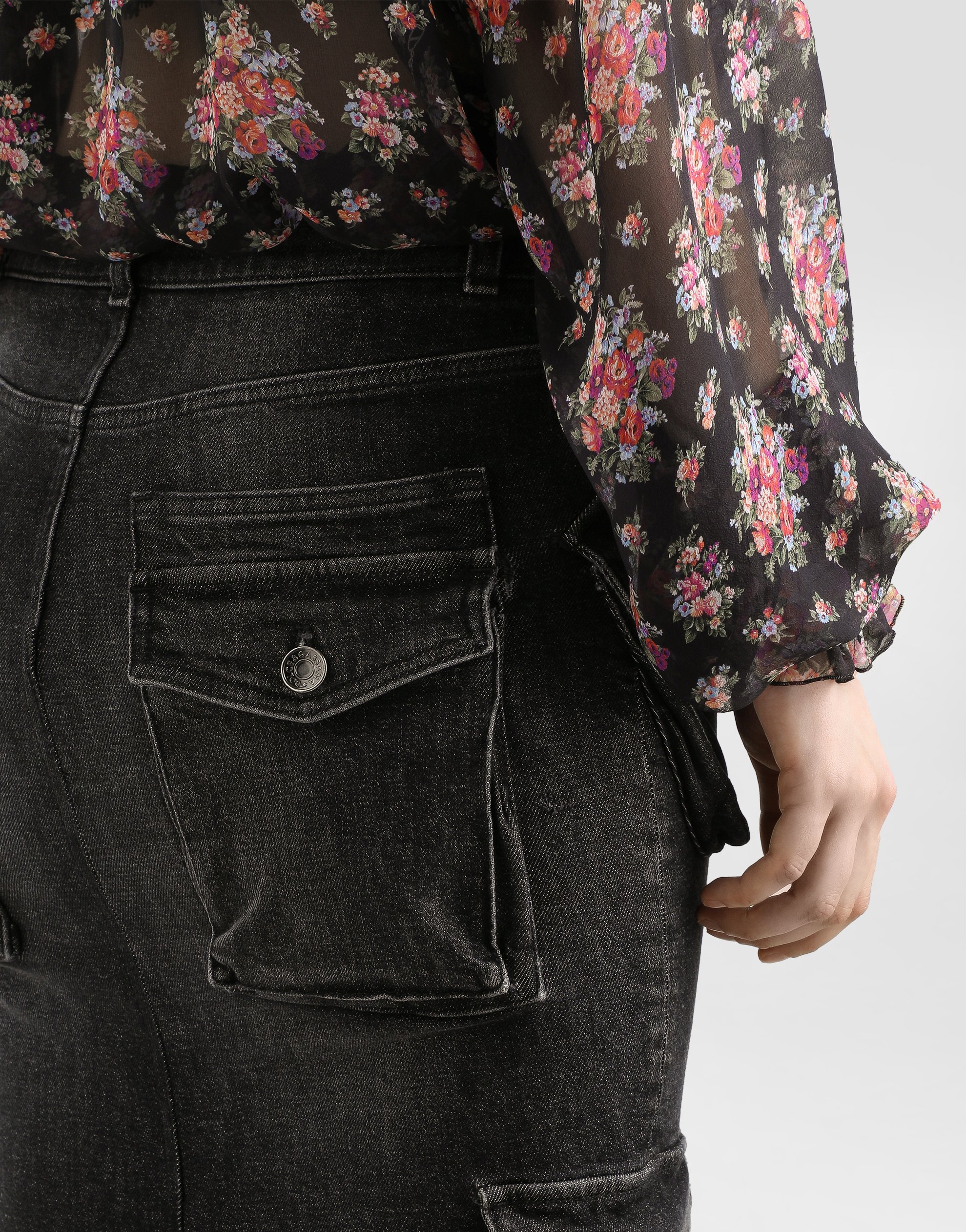 Dolce & Gabbana Denim Skirt In Multi