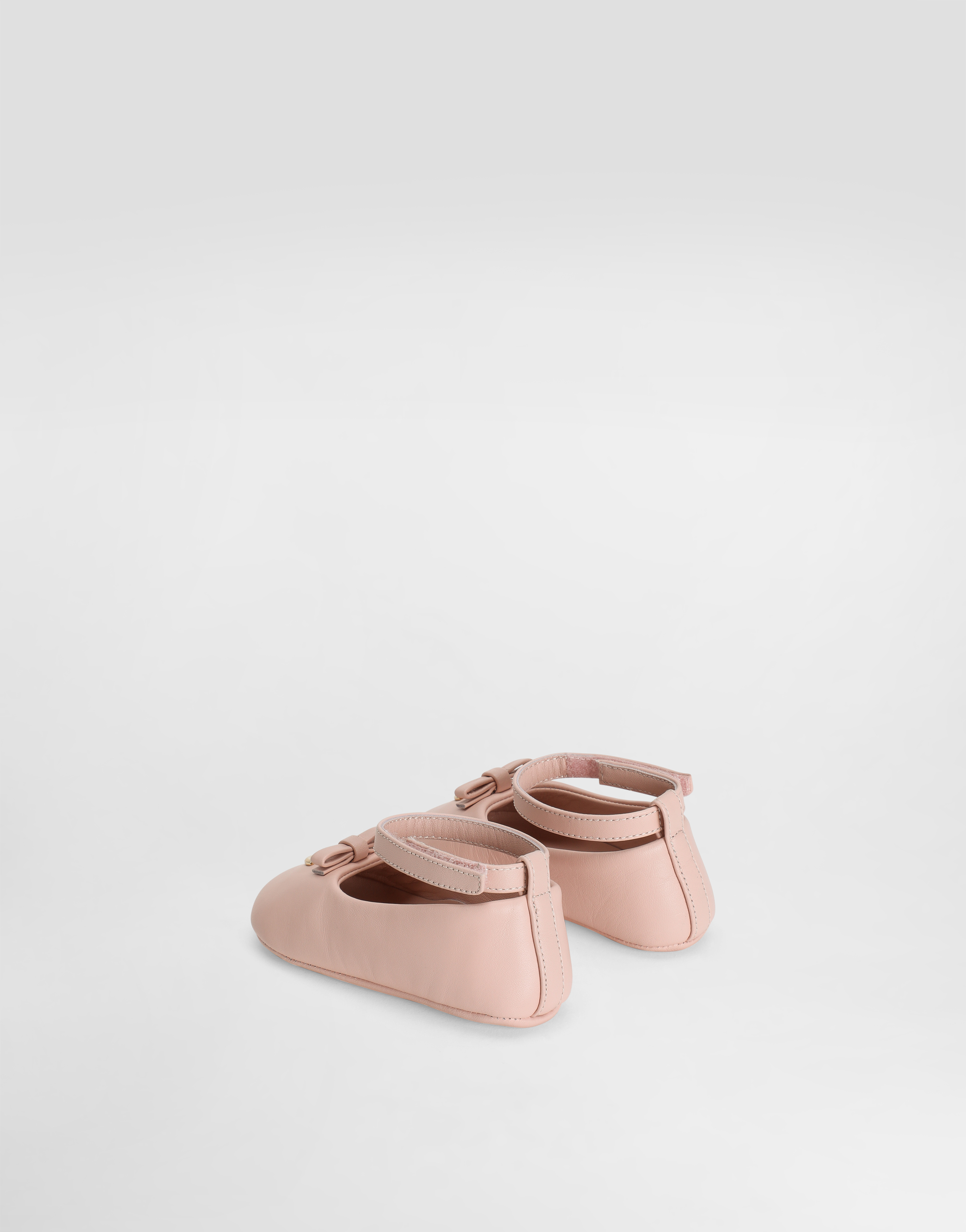  Dolce & Gabbana Dolce & Gabbana Nappa Leather Ballet Flats With Logo - Woman Newborn Girls' Shoes (16-20) Pink Leather 16 