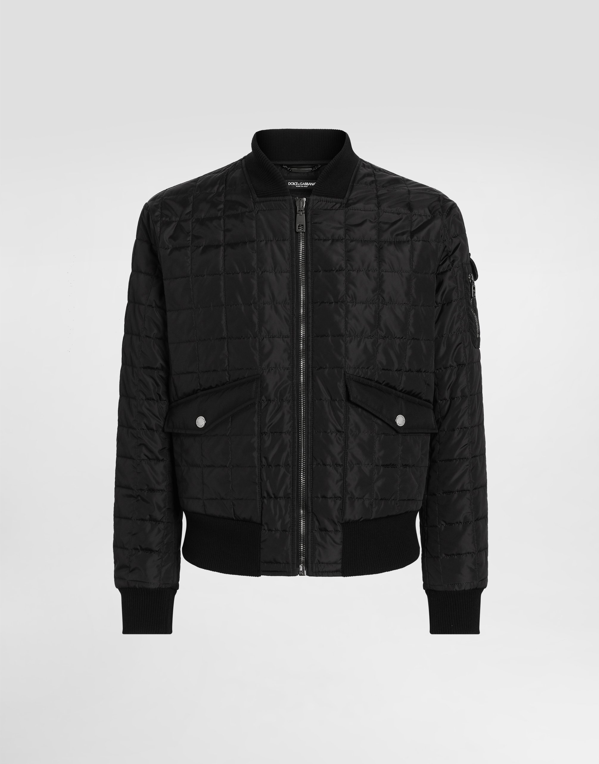 Dolce & Gabbana Quilted Bomber Jacket In Black