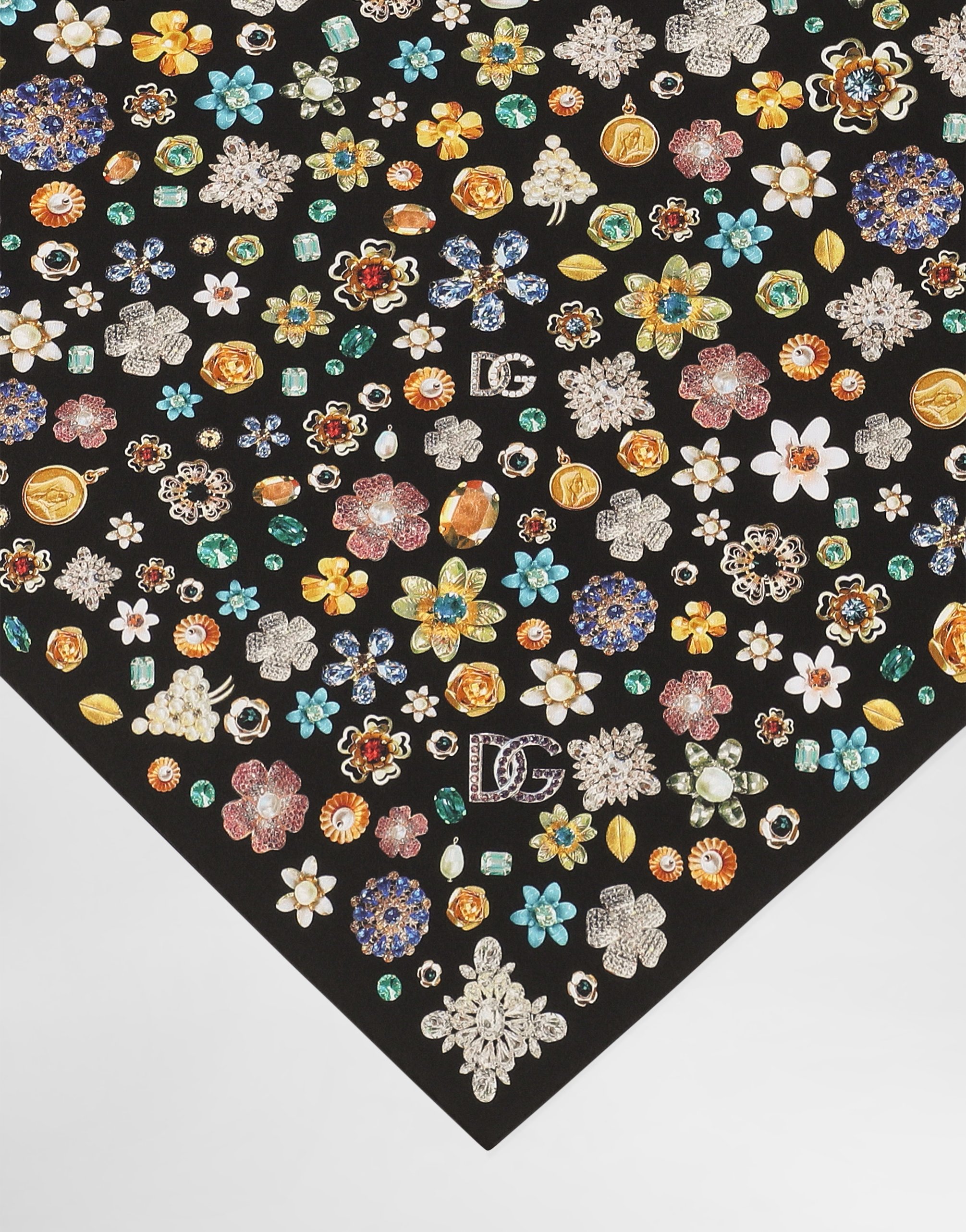 Dolce & Gabbana Silk Twill Stole In Multi