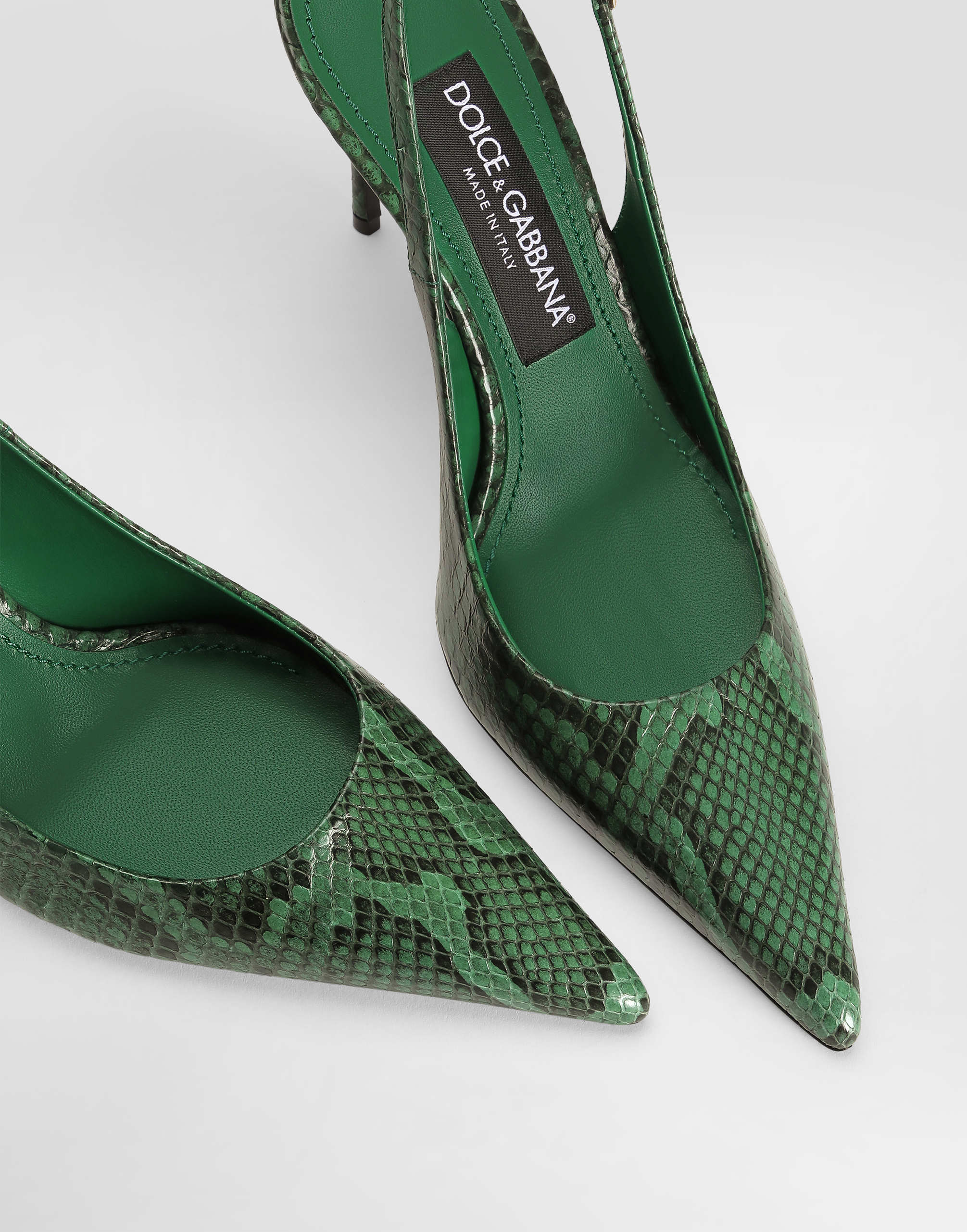 Python skin slingbacks