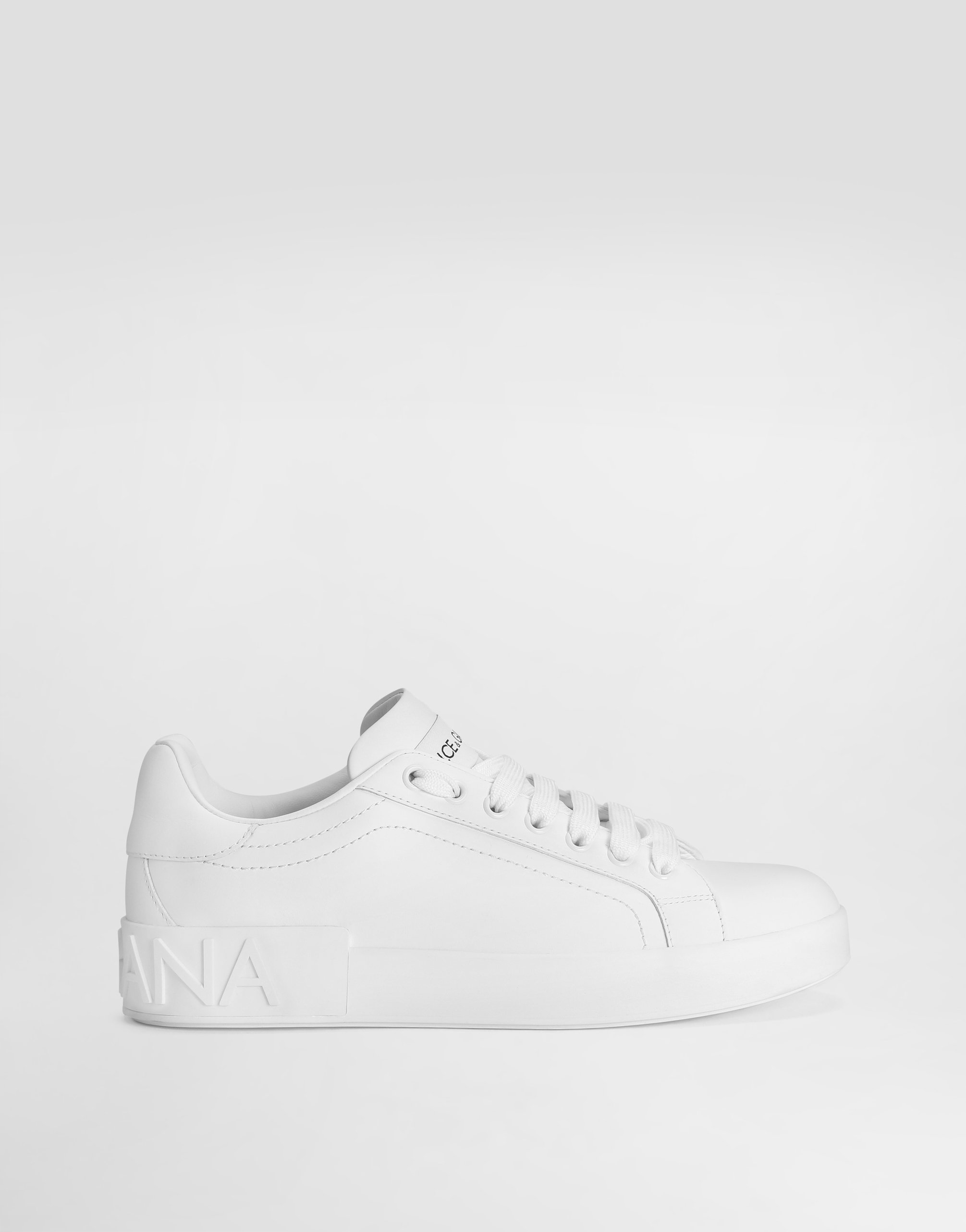 Calfskin Portofino sneakers in White for Women | Dolce&Gabbana® US