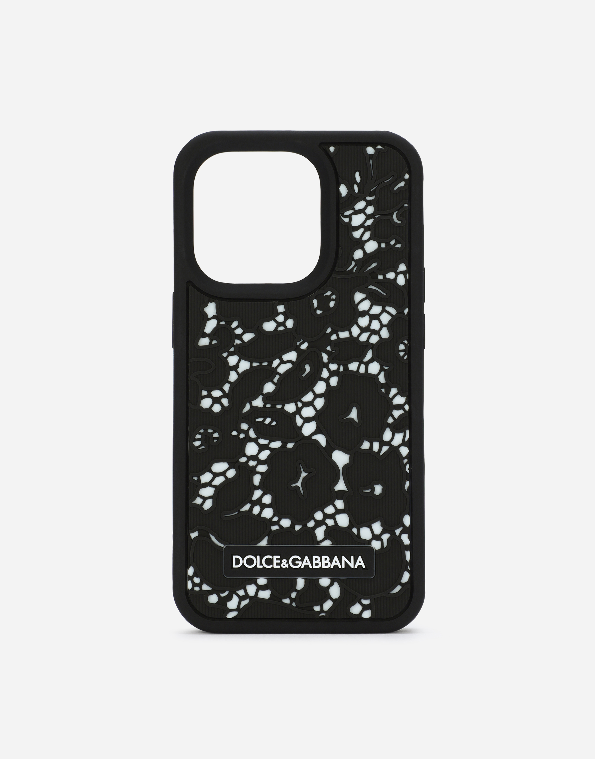 Dolce & Gabbana Lace-effect Iphone 12 Pro Case In Black