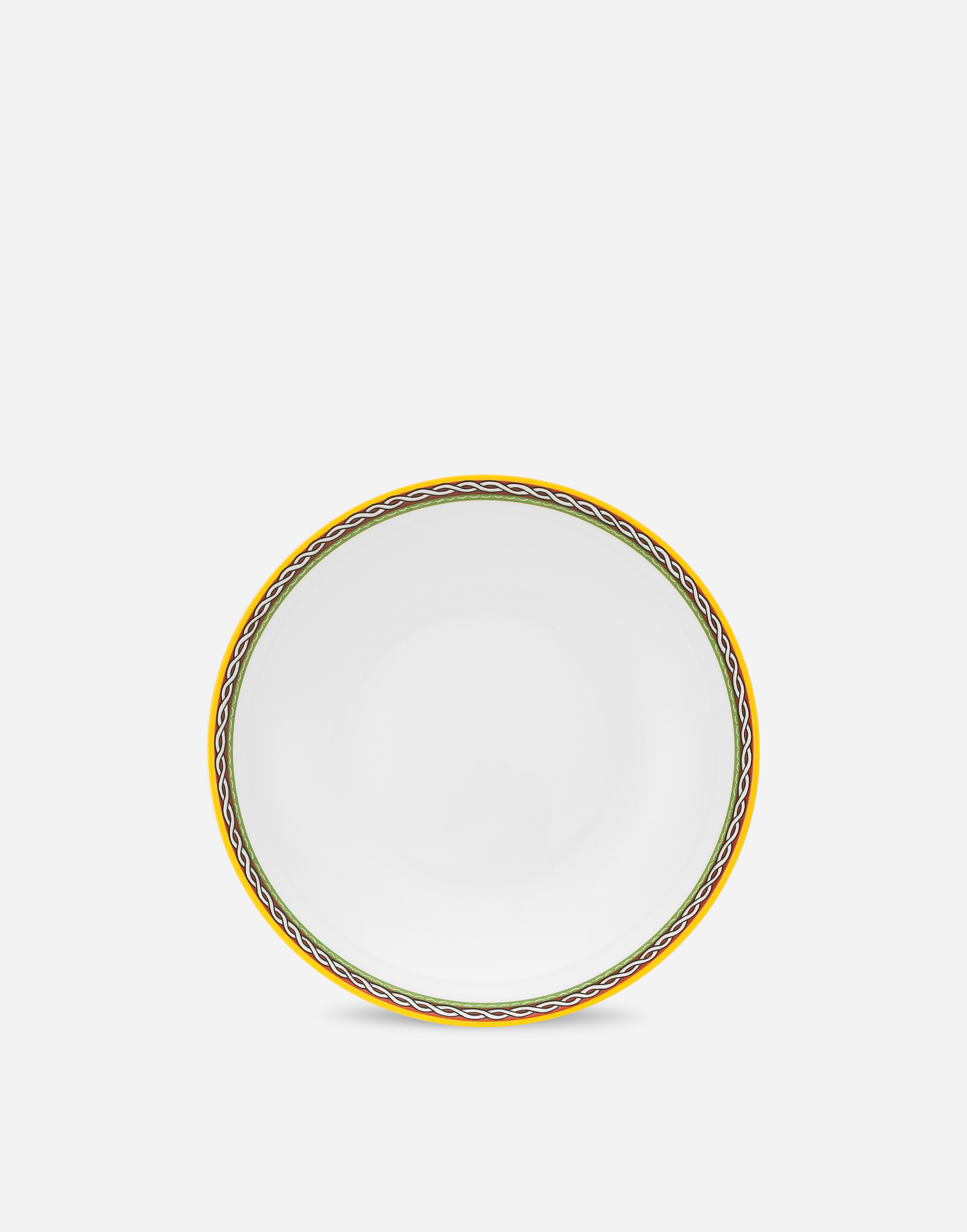 Dolce & Gabbana Set 2 Porcelain Soup Plates In Multicolor