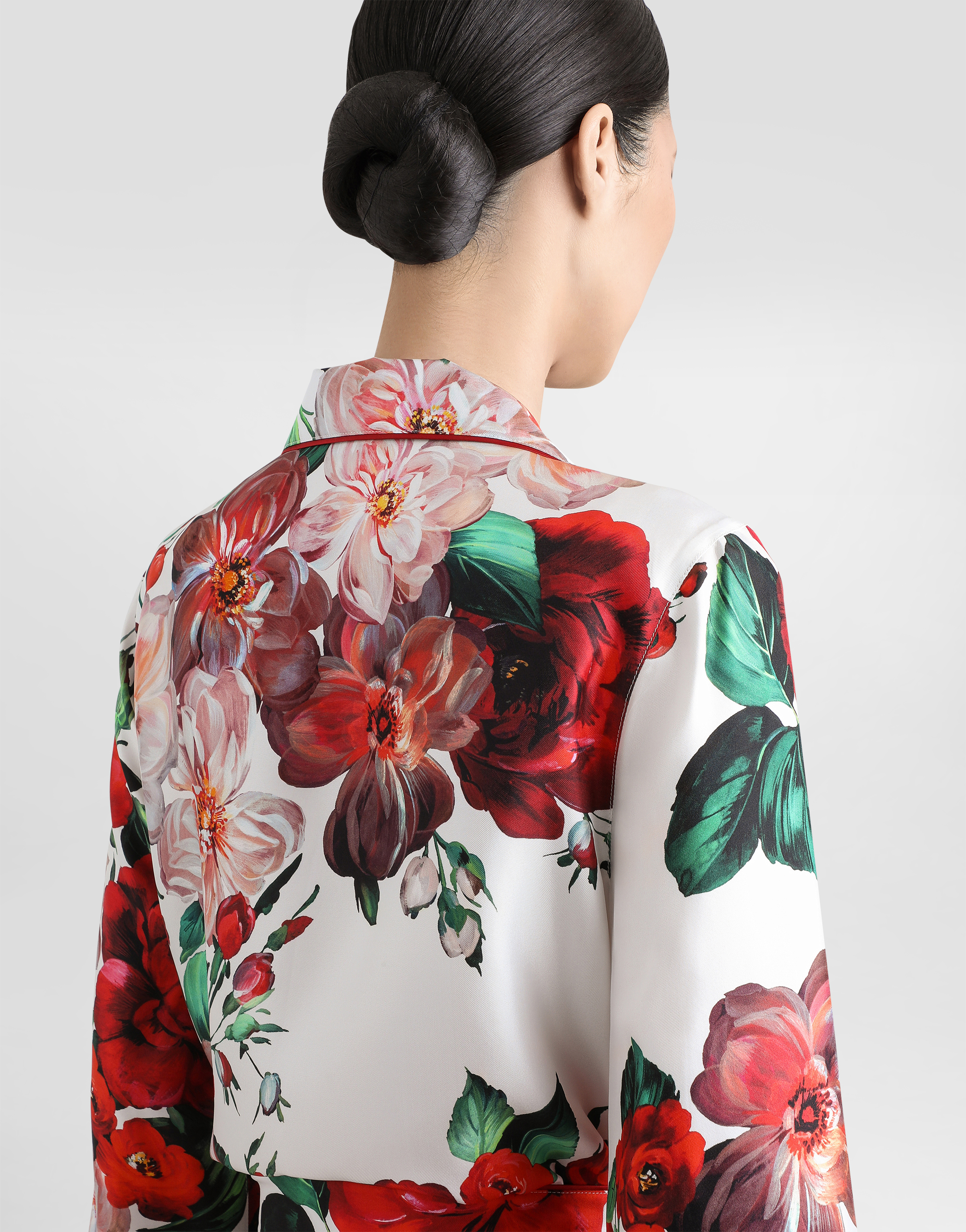 Dolce & Gabbana Women's Rose Print Pajama Shirt | Size 42 | F5i89t Color Is1zdha5pd In Print