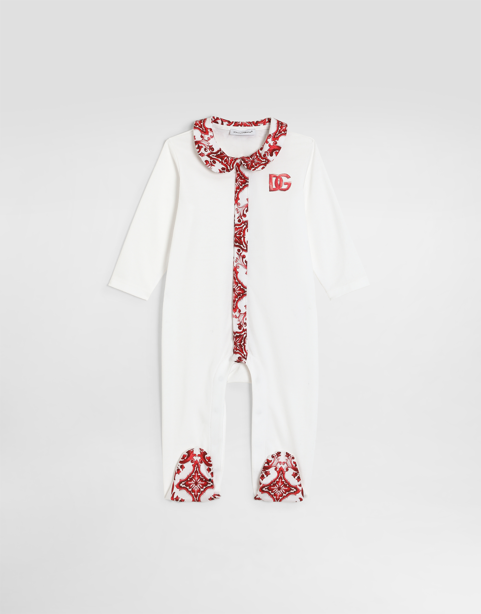  Dolce & Gabbana Geschenkset Aus Jersey Mit Majolika-print - Mann Baby Boy (0-30 Monate) Wei� 3/6 Months 