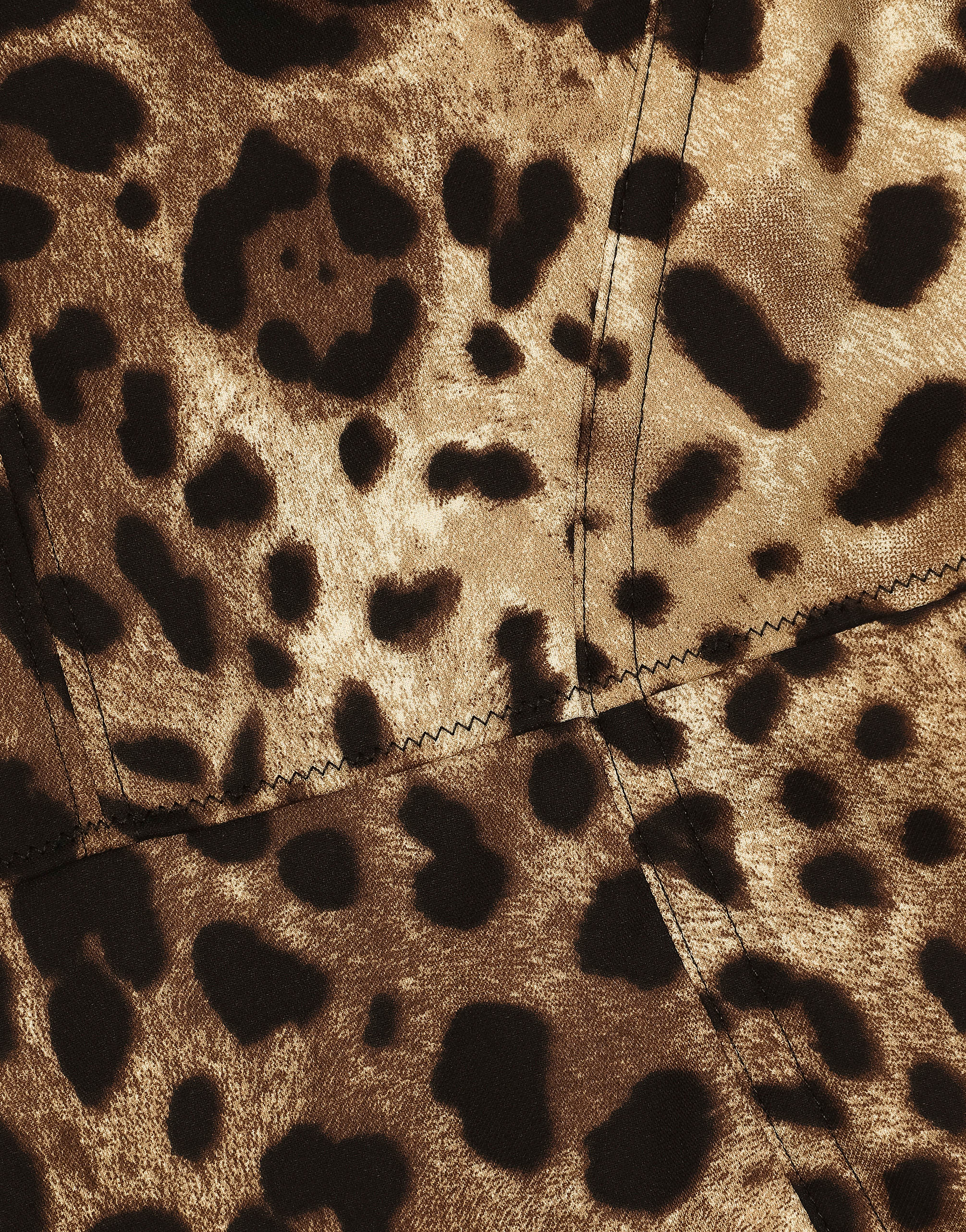 Dolce & Gabbana Leopard-print Corset Bodysuit In Multicolor