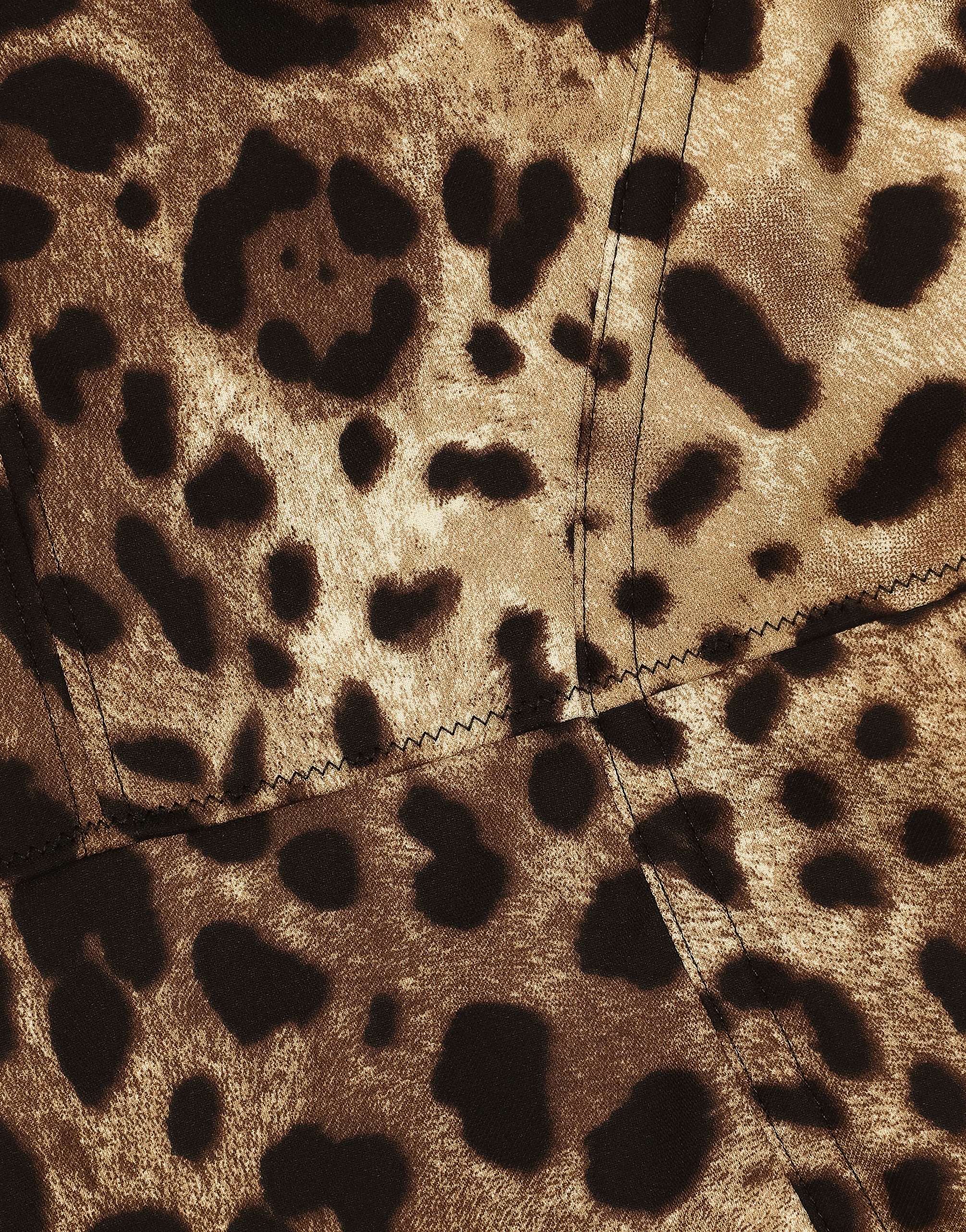 Dolce & Gabbana Leopard-print Corset Bodysuit In Multicolor