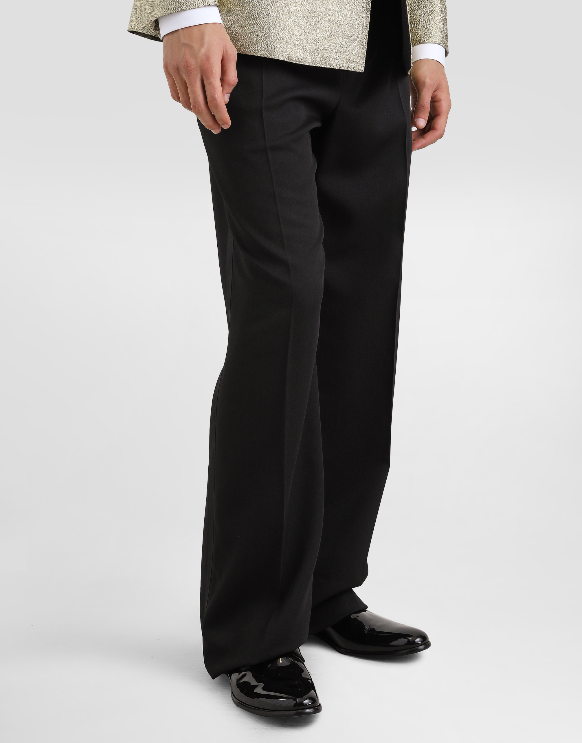 Technical gabardine tuxedo pants