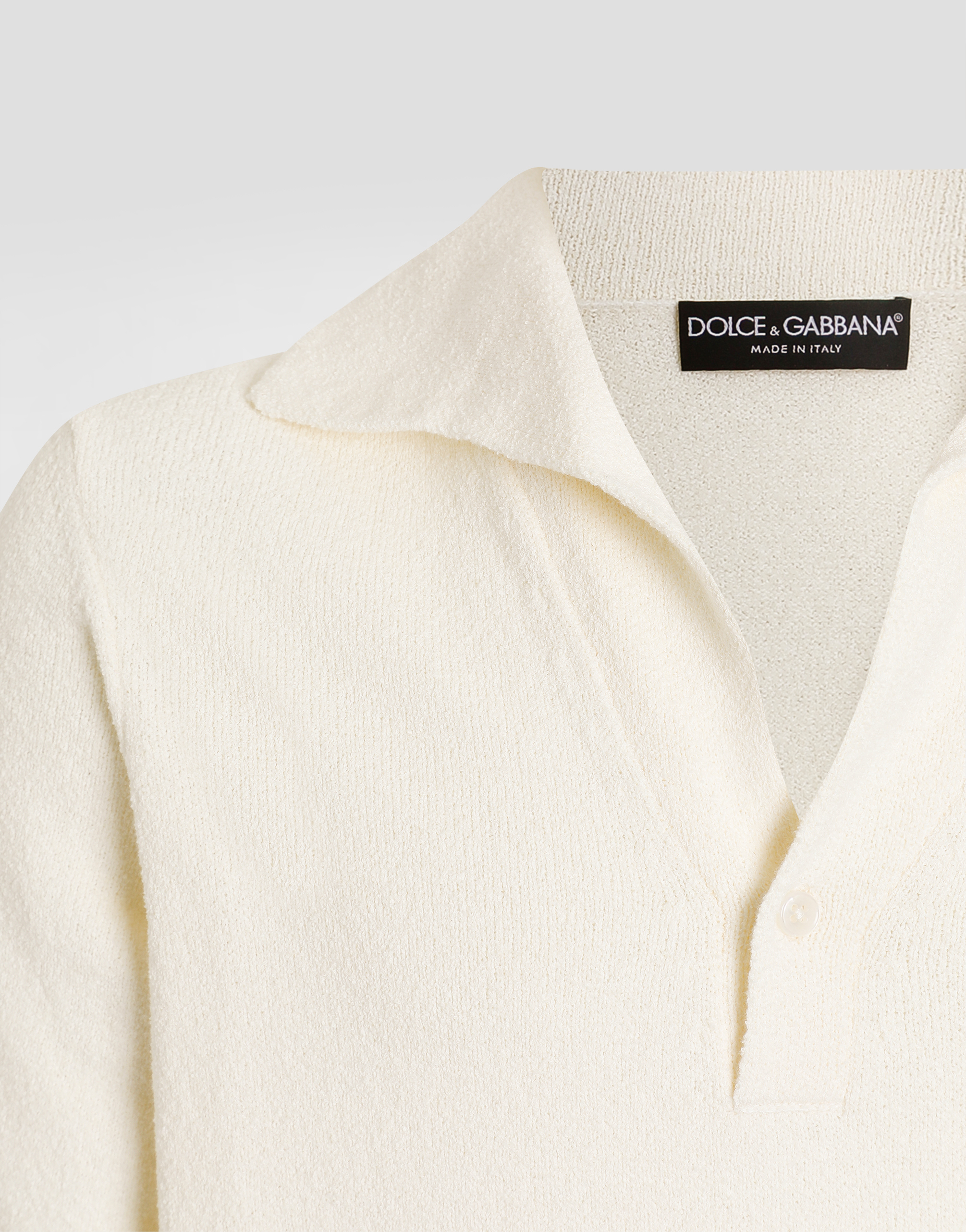  Dolce & Gabbana Cotton Blend Polo Shirt - Mann Strickwaren Beige 50 