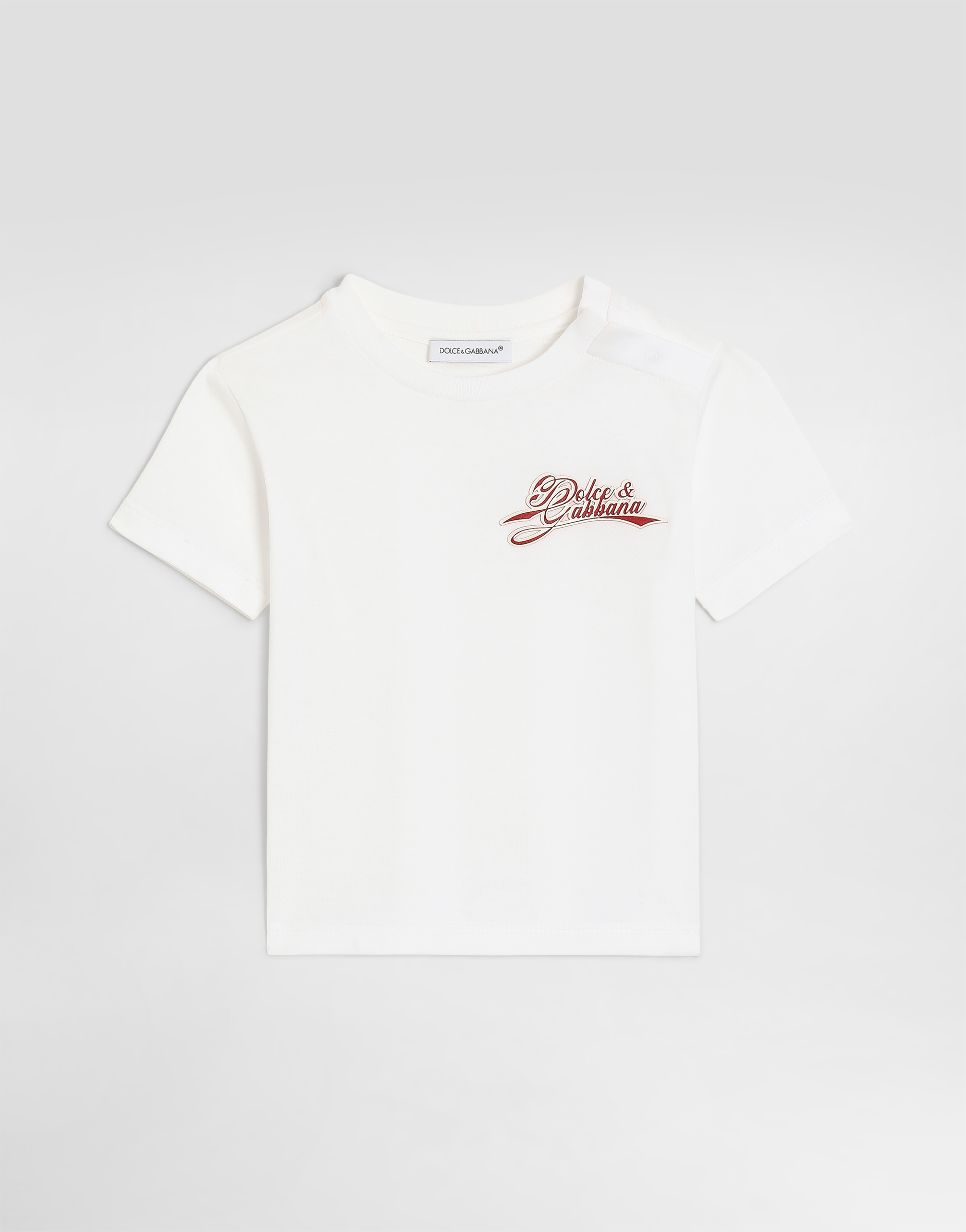 Whiteのボーイズ Jersey t-shirt with logo | Dolce&Gabbana®