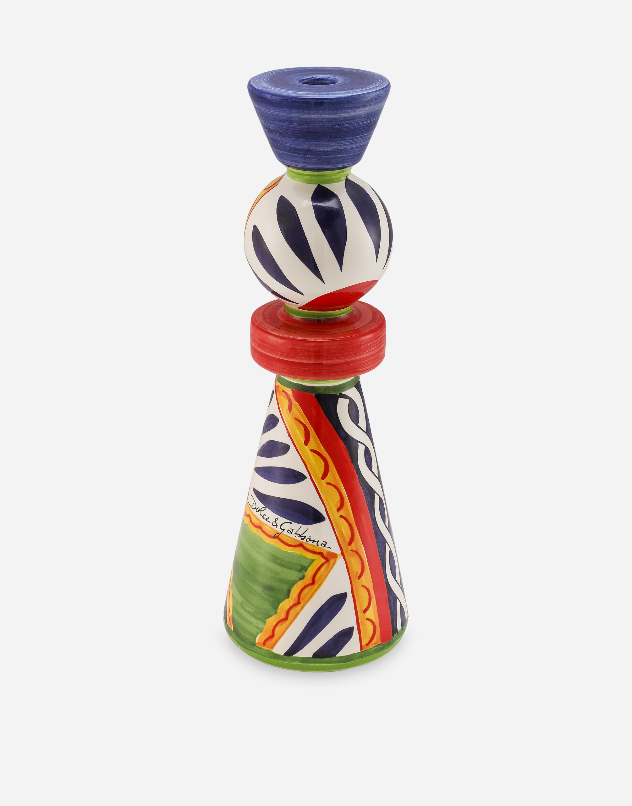 Dolce & Gabbana Logo-print Candleholder (15cm) In Multicolor