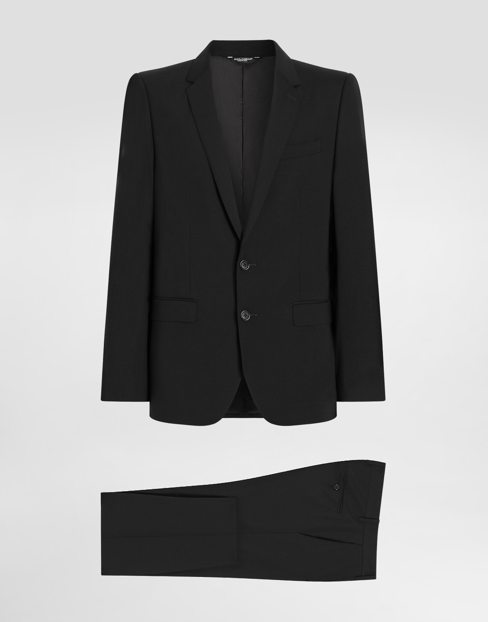 Dolce & Gabbana Stretch Wool Martini-fit Suit In Black