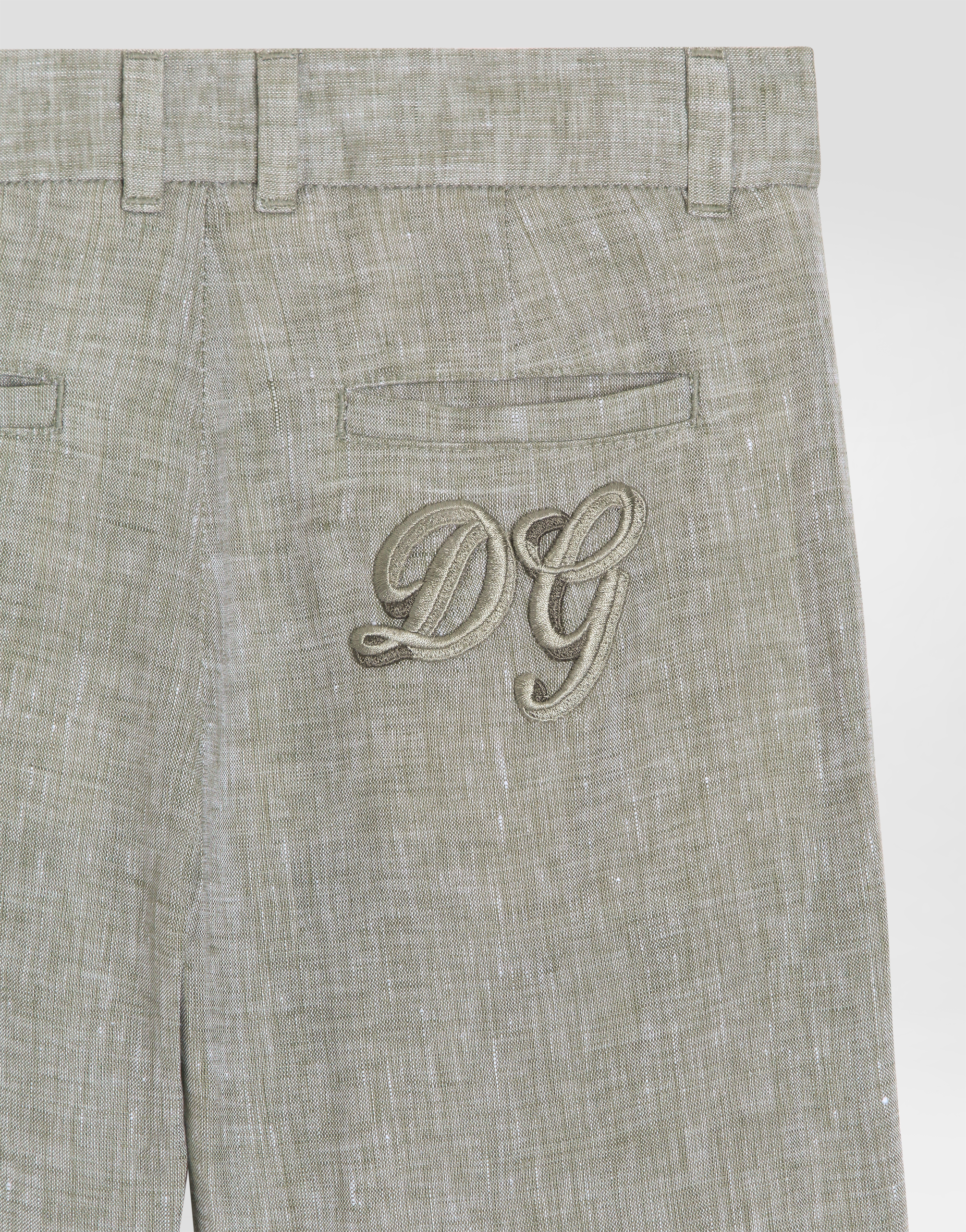 Dolce & Gabbana Linen Bermuda Shorts In Neutral