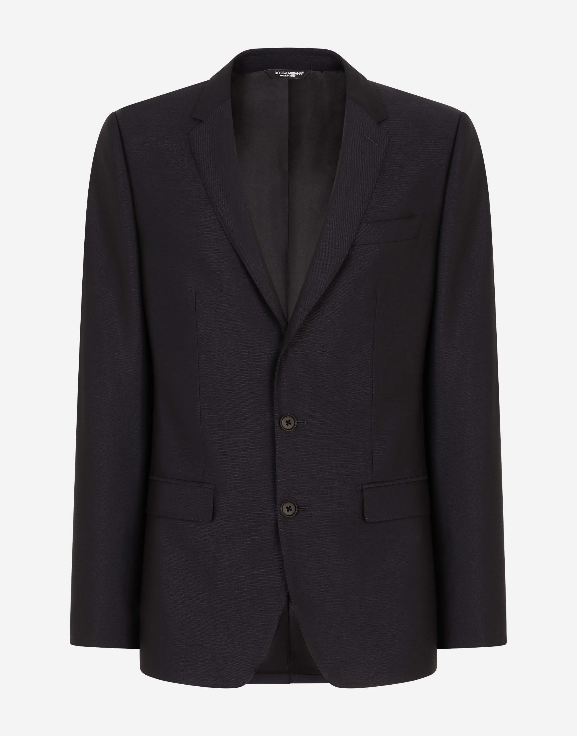 Dolce & Gabbana Single-breasted Flannel Taormina-fit Jacket In Blue