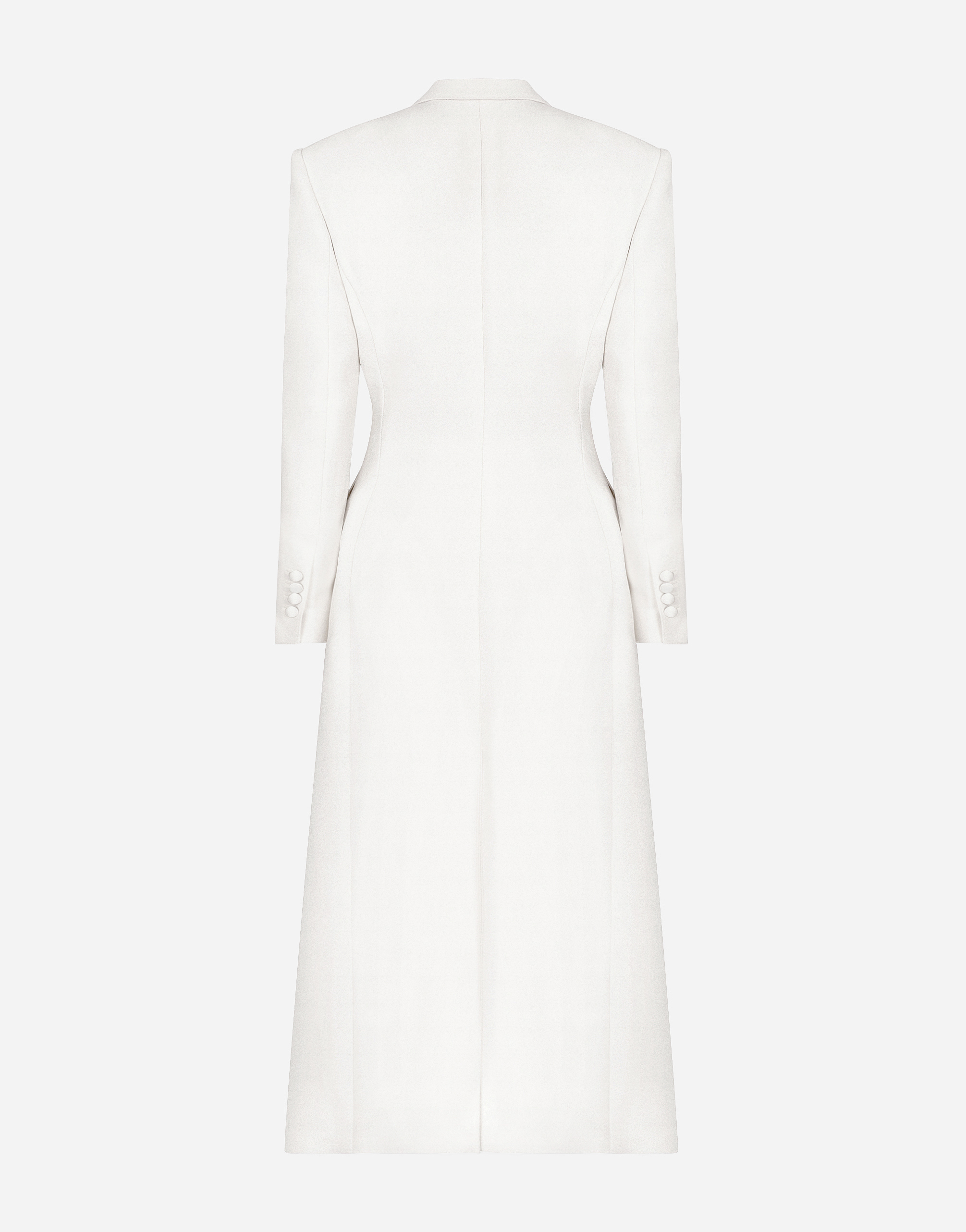 DOLCE & GABBANA LONG DOUBLE-BREASTED WOOL CADY COAT