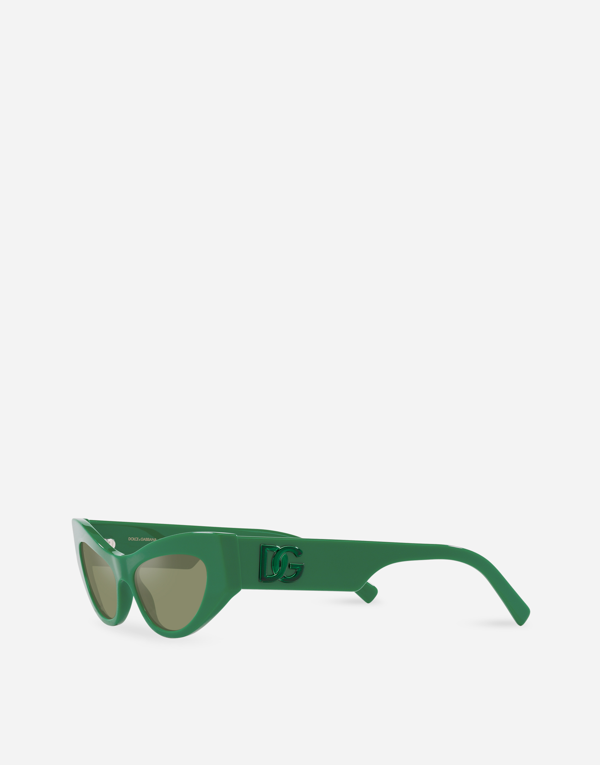 Shop Dolce & Gabbana Dg Logo Sunglasses In Green