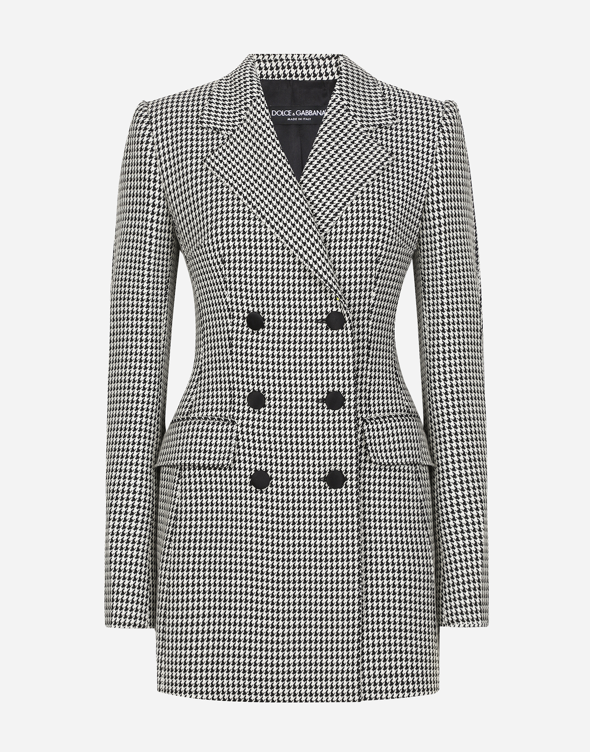 Dolce & Gabbana Double-breasted Houndstooth Jacket - Woman Blazers Multicolor