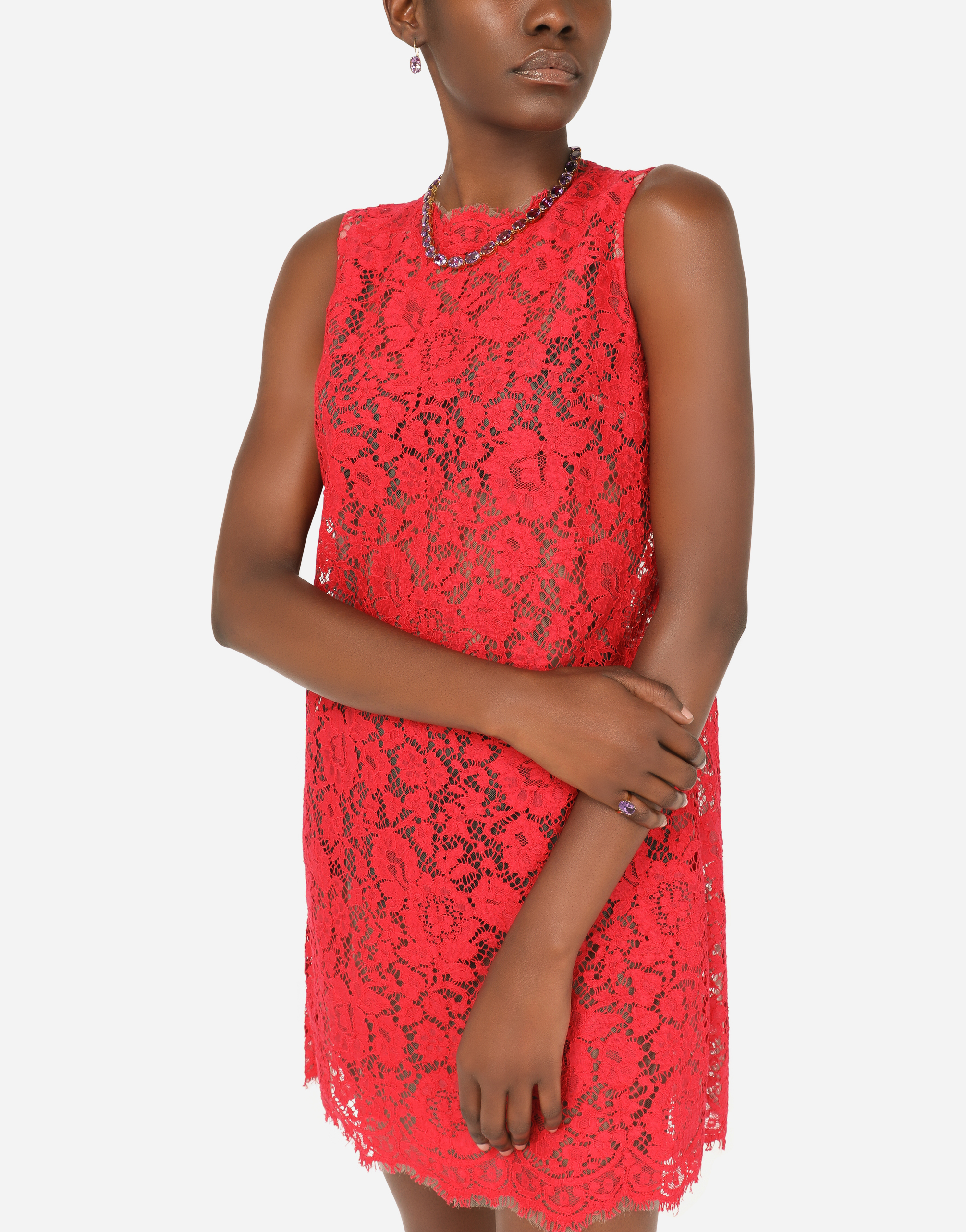 DOLCE & GABBANA ANNA EARRINGS IN YELLOW 18KT GOLD WITH AMTHYSTS